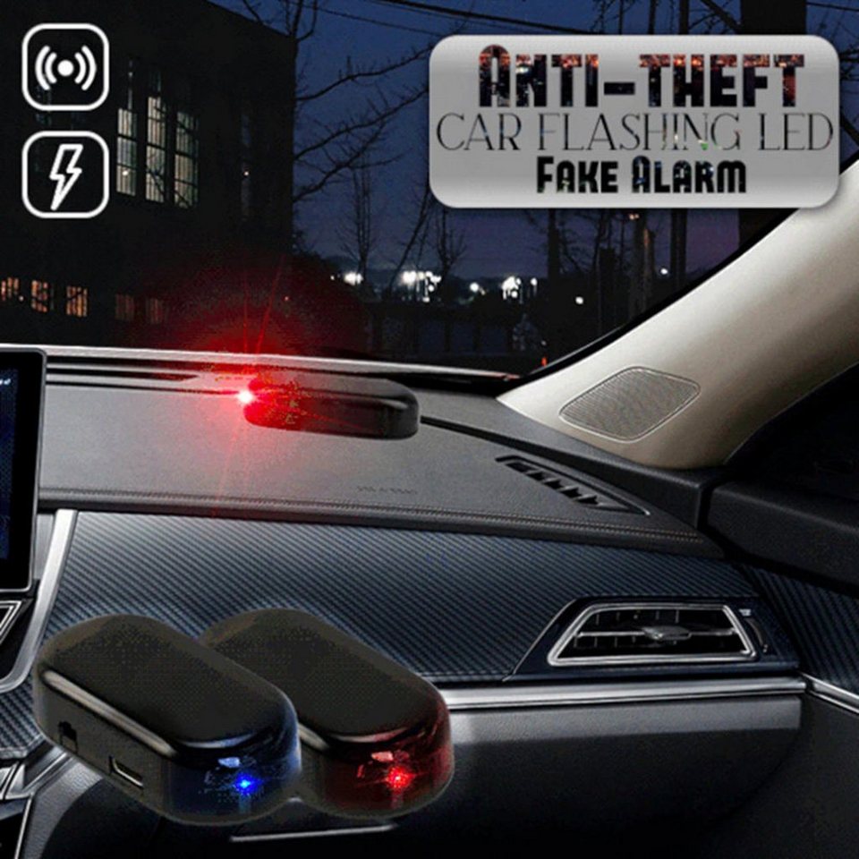 Rutaqian LED-Alarm-Auto-Sicherheitslicht,Diebstahlschutz