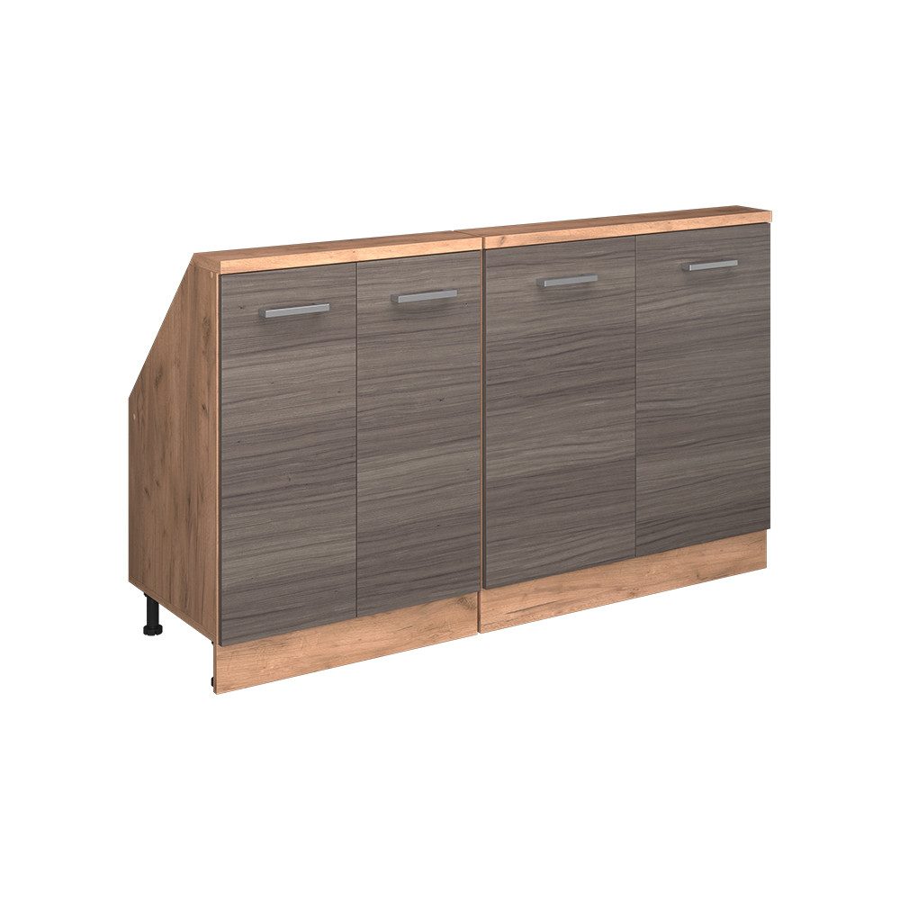 Vicco Unterschrank R-Line, Edelgrau/Goldkraft Eiche, 140 günstig online kaufen