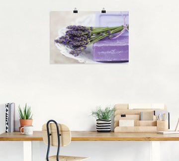 Artland Wandbild Französisches Stillleben mit Lavendel, Arrangements (1 St), als Alubild, Outdoorbild, Leinwandbild, Poster in verschied. Größen