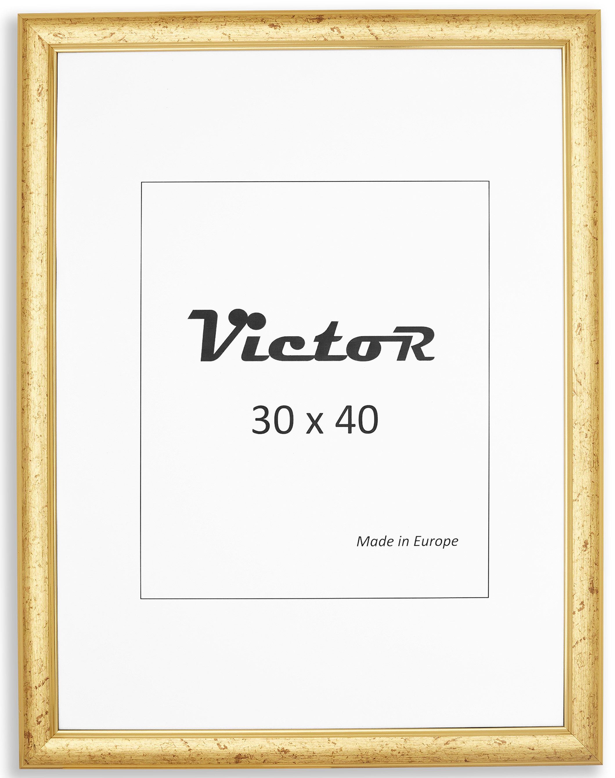 Victor (Zenith) Bilderrahmen Bilderrahmen \"Monet\" - Farbe: Gold - Größe: 30 x 40 cm, Bilderrahmen Gold 30x40 cm (A3), Bilderrahmen Art Deco