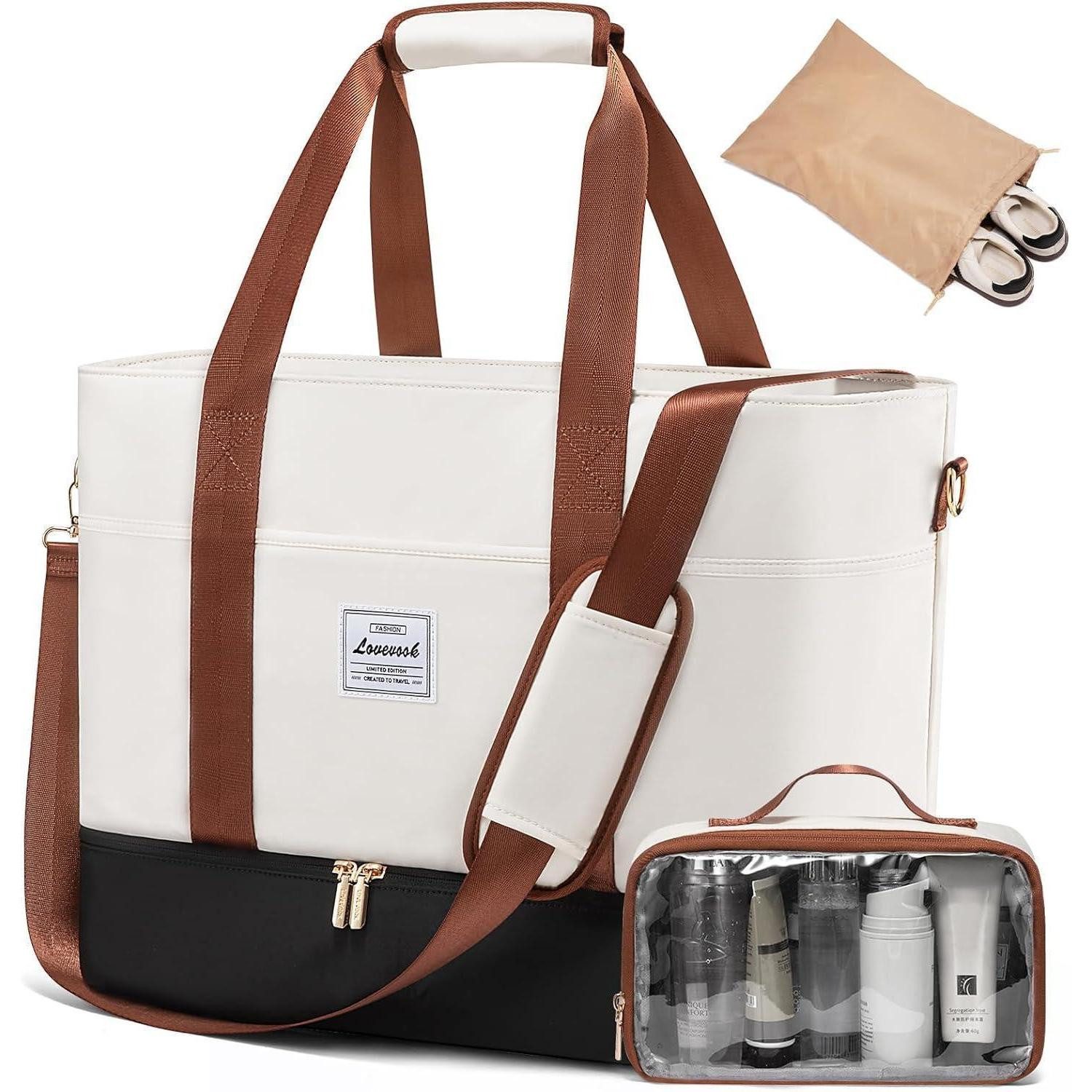 Weekender Reisetasche Damen Wasserdicht Weekender Duffel Bag mit Schuhfach