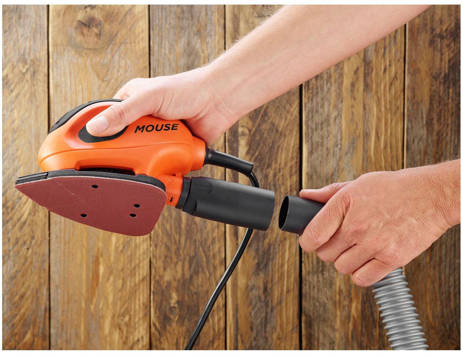 Black + Decker Deltaschleifer BEW230BC, (Set, 16 tlg), inkl. 15-tlg. Schleif- und Fingerschleifpapier-Sortiment und Tasche