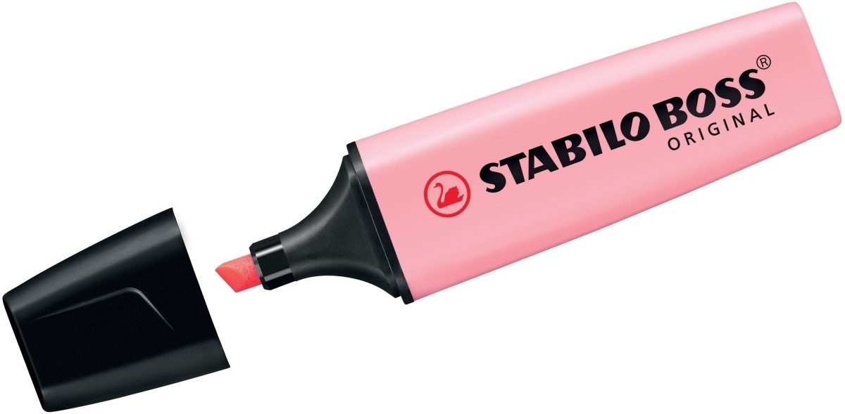 STABILO Marker Textmarker Boss Original Pastel rosiges Rouge