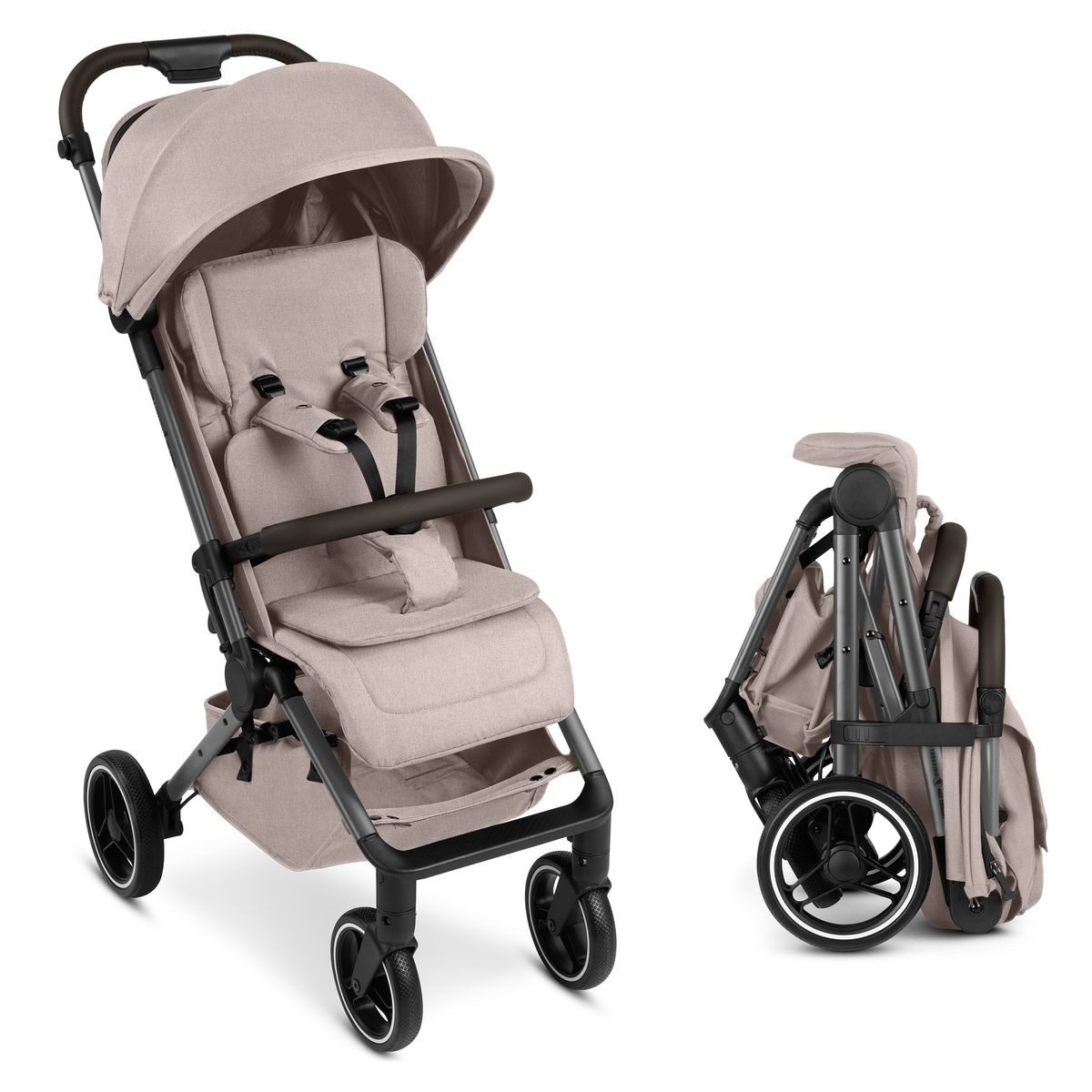 ABC Design Sportbuggy Ping 3 - Pure - Camel, Sportwagen mit Liegefunktion bis 22 kg - klein faltbar