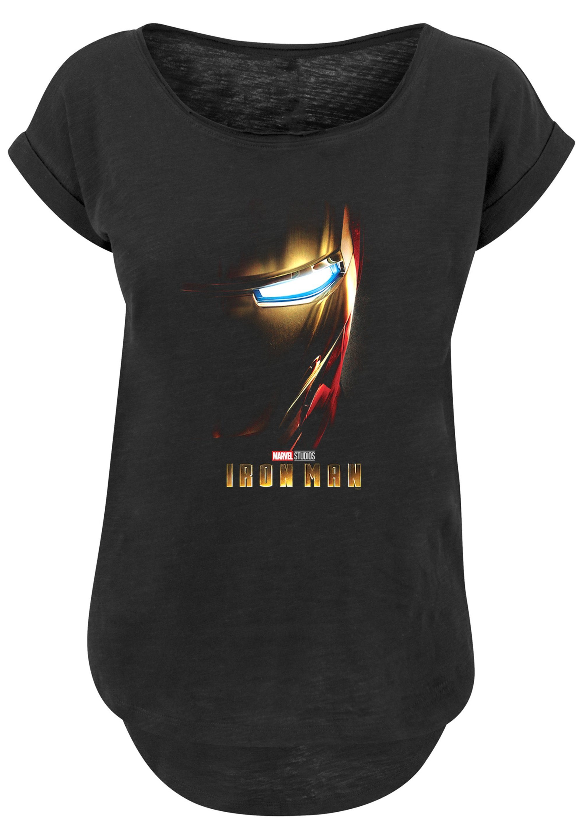 F4NT4STIC geschnittenes lang Iron T-Shirt Marvel Studios Man Damen T-Shirt Print, extra Hinten Poster