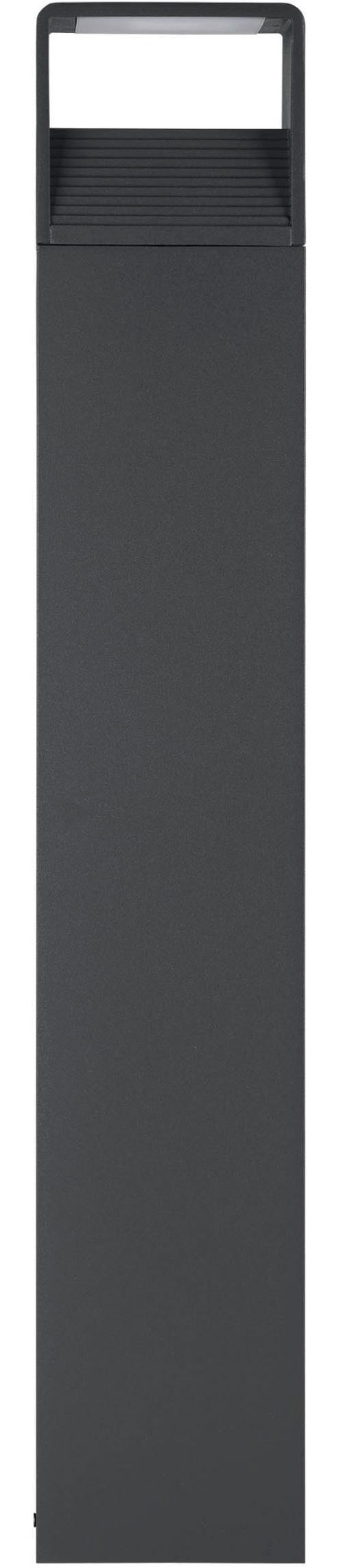 EGLO Stehlampe Doninni 1 Außen-Stehlampe, Außenleuchte aus Kunststoff, IP44, Lampe, LED fest integriert, Warmweiß, Stehleuchte - L13,5 x B7,5 x H80 cm - anthrazit - 6,2W inkl.