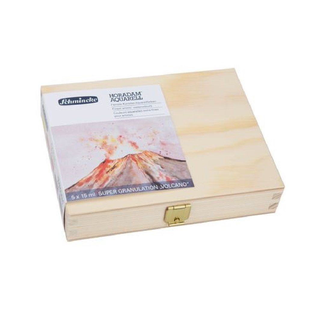 Schmincke Kreativset Horadam Aquarell Super Granulation verschiedene Varianten, (im Holzkasten), 5x15ml Tuben