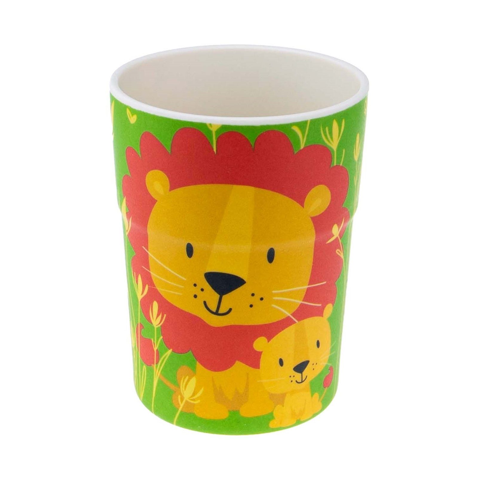 HTI-Living Kinderbecher und Tiger, Milchbecher Saftbecher Löwe Tasse Trinkbecher Kunststoff,