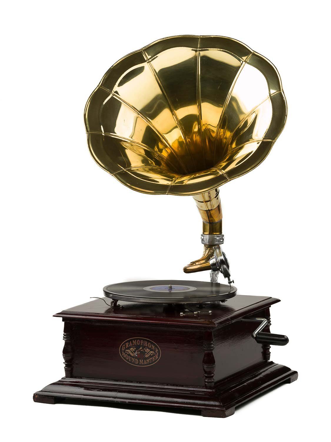 Schellackplatten Nostalgie Gramophone Aubaho Dekoobjekt Trichtergrammophon Grammophon an