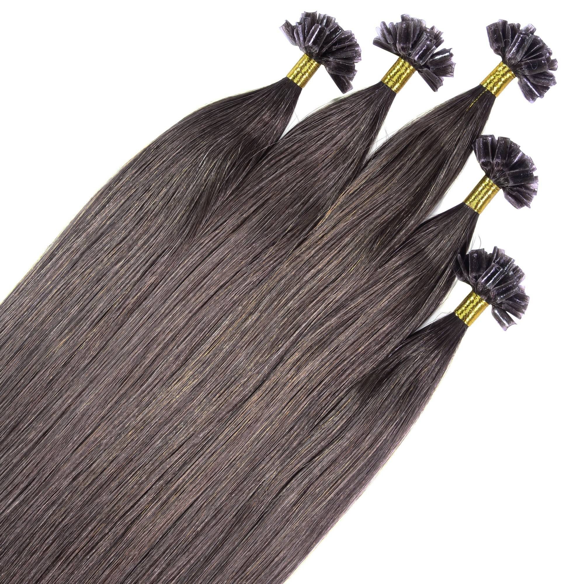 hair2heart Echthaar-Extension Premium Bonding Extensions #6/0 Dunkelblond 50cm