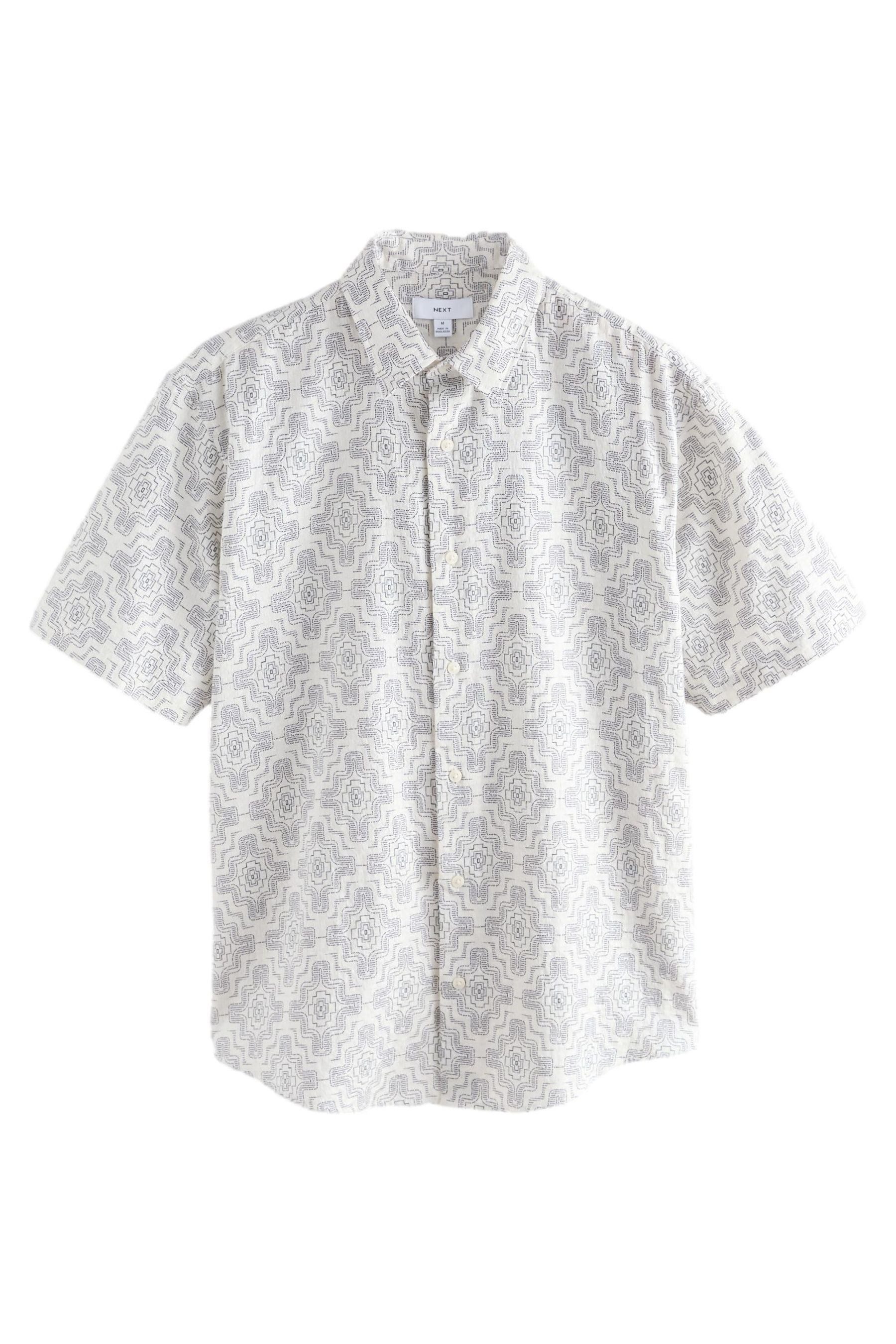 Next Kurzarmhemd Kurzarm-T-Shirt mit Kachel-Print (1-tlg)