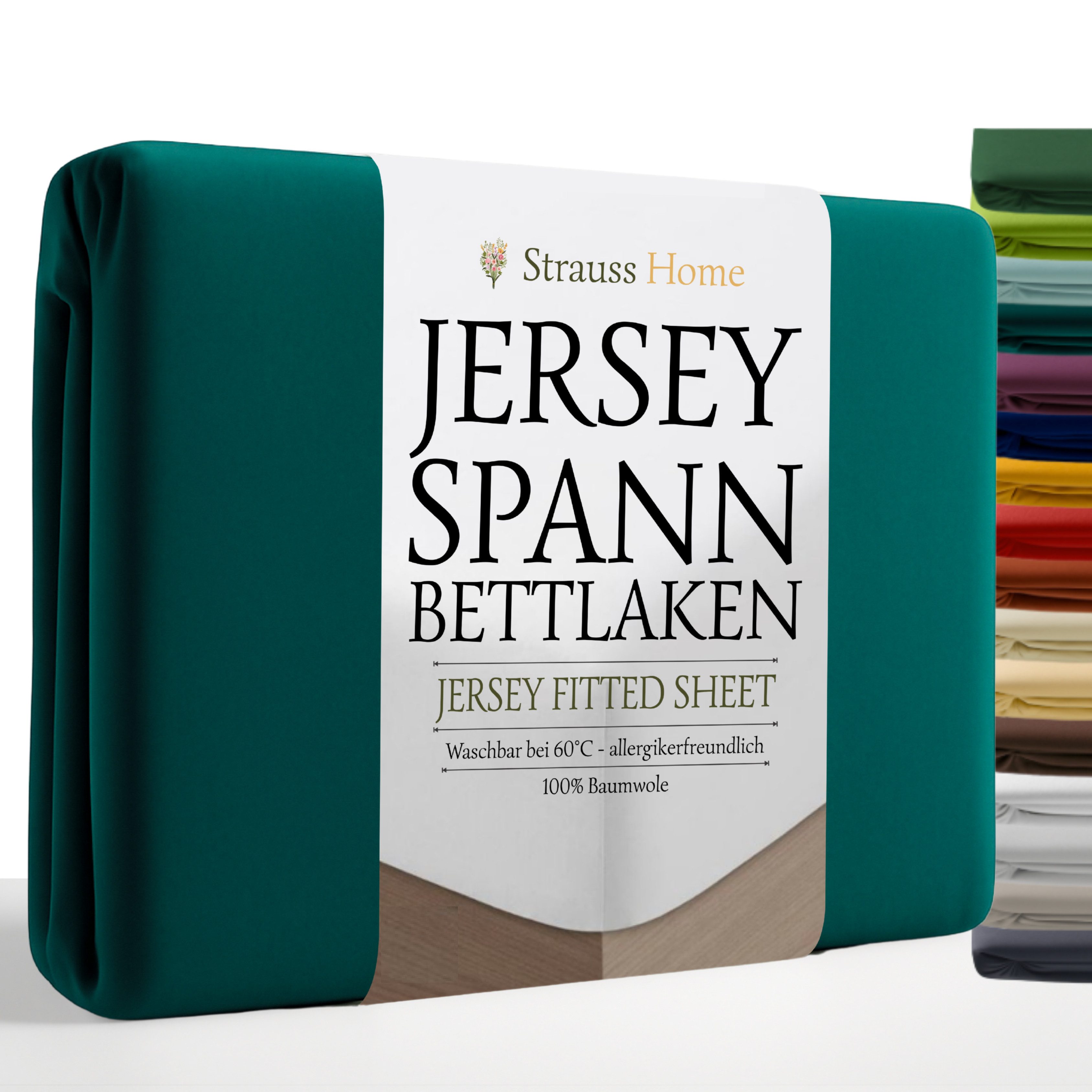 Strauss Home Spannbettlaken Premium, Gummizug: Rundumgummi, 150gr/m2 Premiu günstig online kaufen