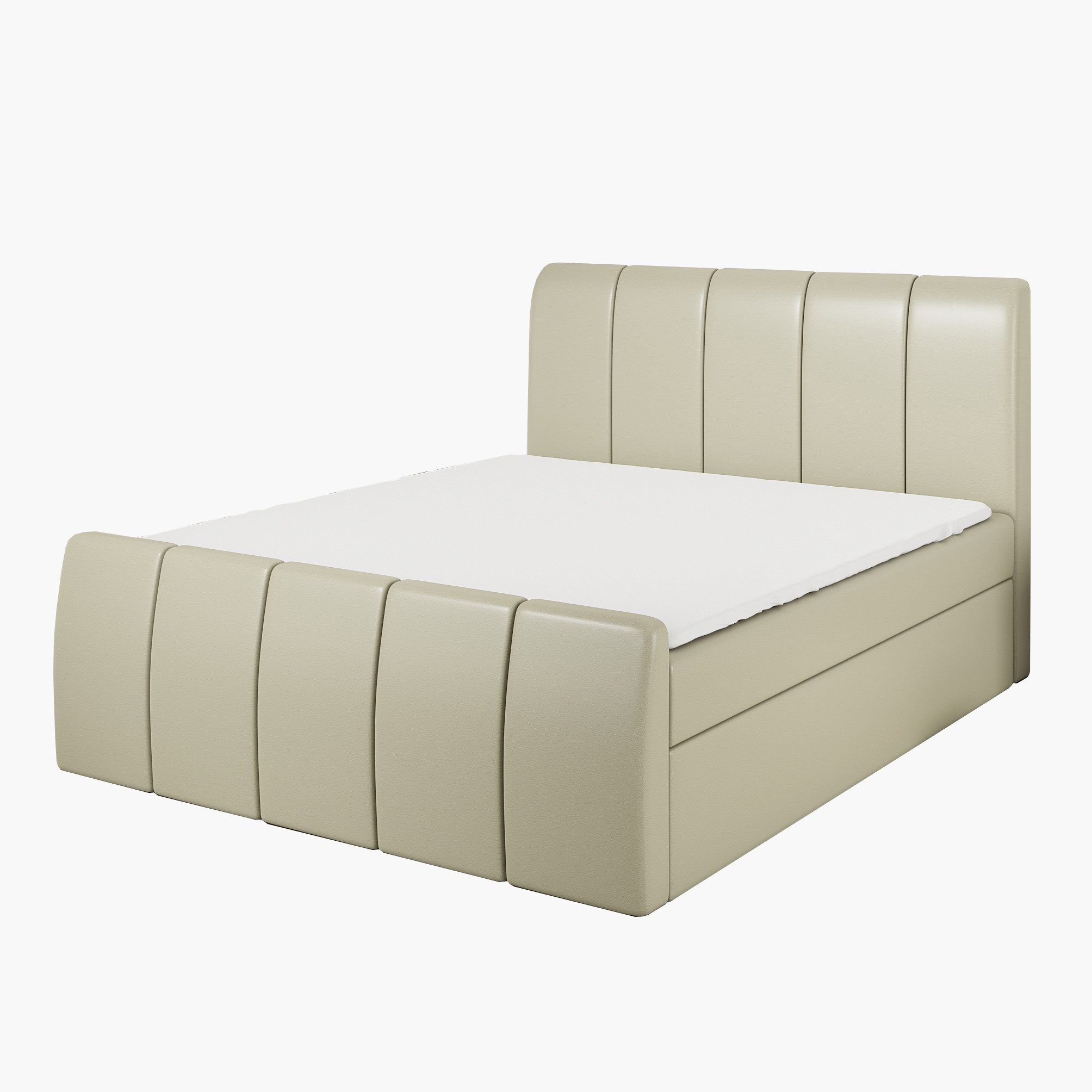 A&J MöbelLand GmbH Boxspringbett KARIS mit 2 Bettkästen, Bonell-Matratze und Topper. 