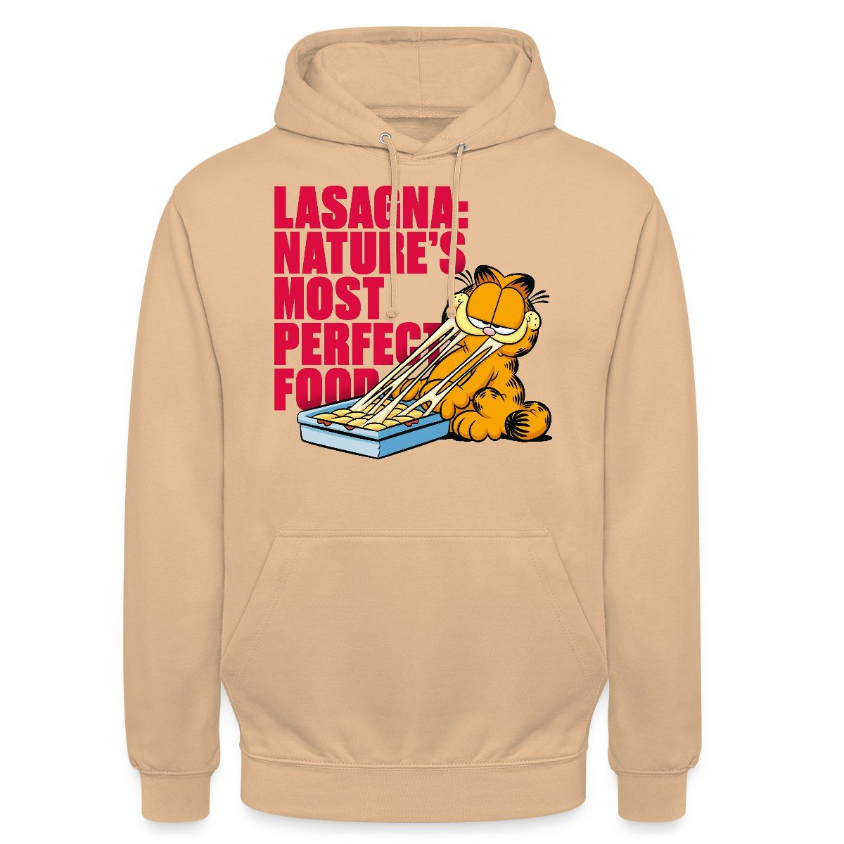 Spreadshirt Hoodie Garfield Lasagne Das Perfekte Essen Unisex Hoodie (1-tlg)