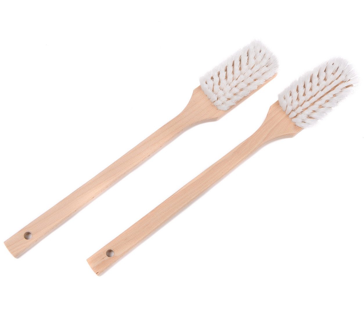 BawiTec Reinigungsbürsten-Set 2 Stielbürsten Reinigungsbürsten Langstiel Bürsten Holz, (Doppelpack)