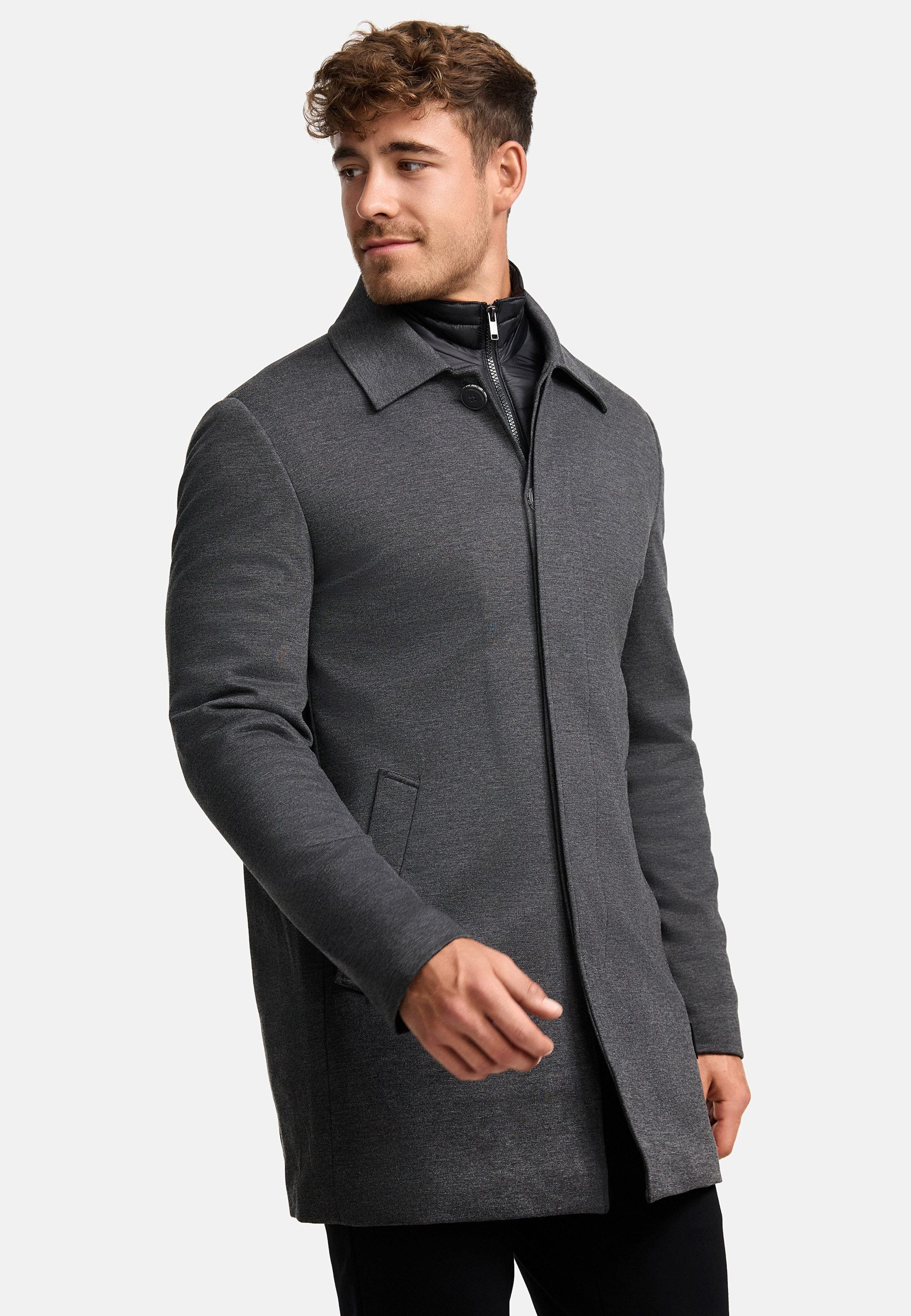 Indicode Kurzmantel Herren INBenyome Mantel Winter Herrenmantel