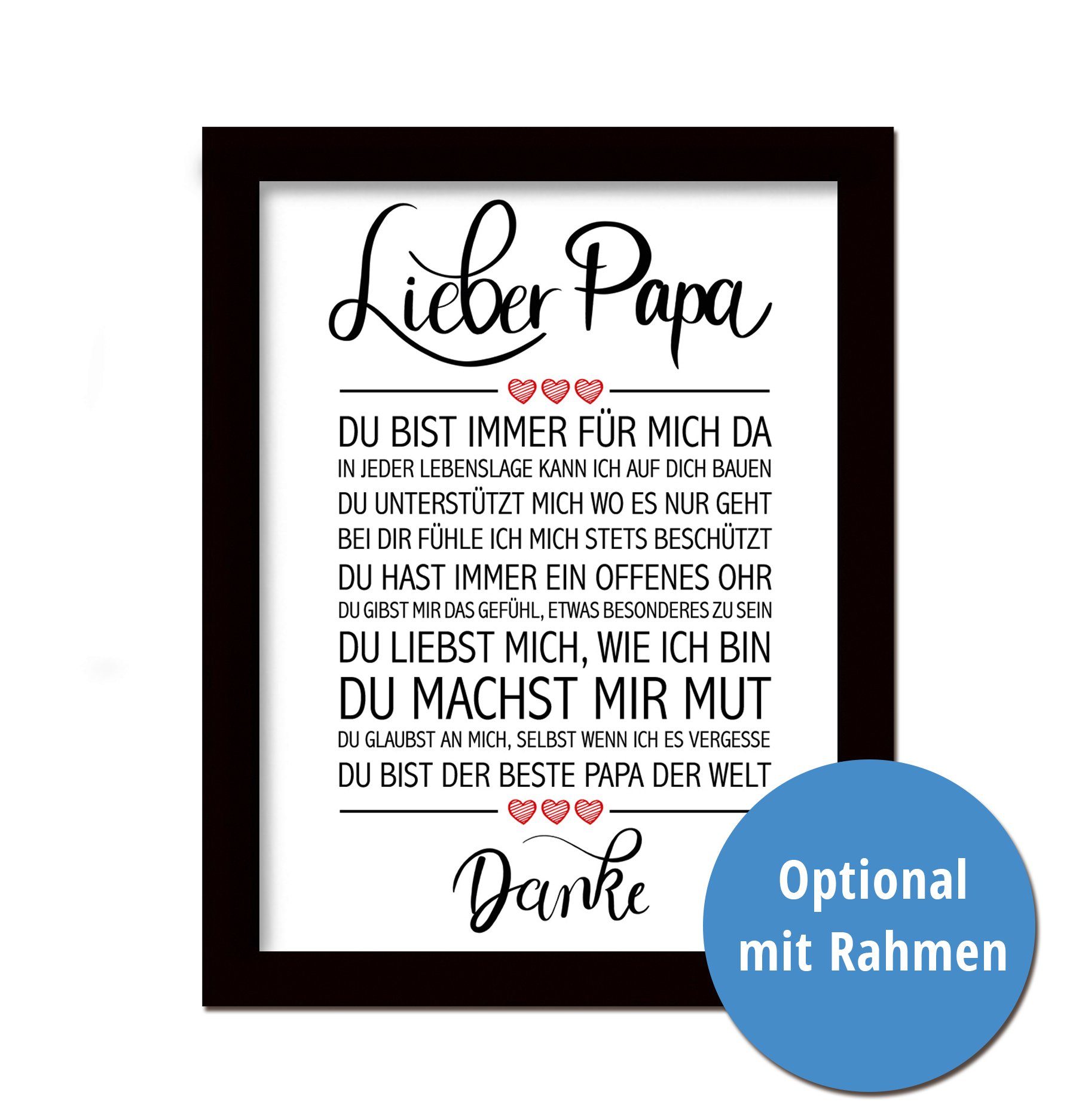 Close Up Poster Lieber Papa Kunstdruck 30 x 40 cm
