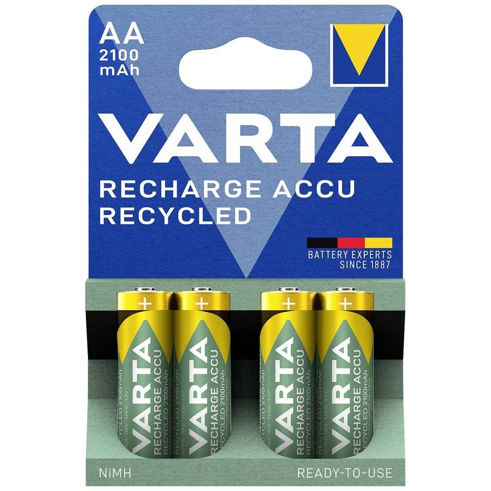 VARTA RECHARGE ACCU Recycled AA 2100mAh Blister 4 56816101404 Akku