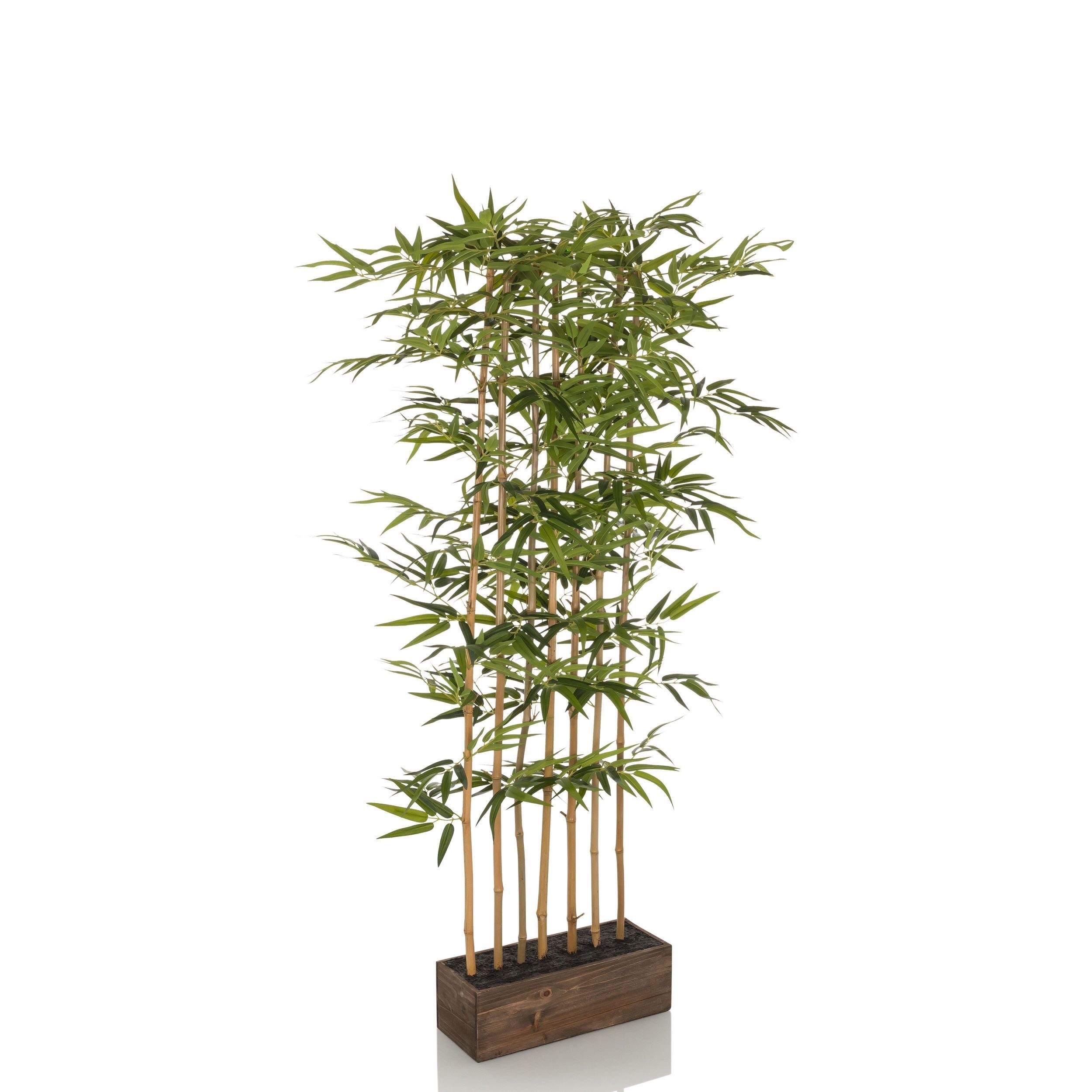 Künstliche Zimmerpflanze Deko Kunstpflanze: Wand Sichtschutz außen Bambus innen- und cm, Pflanzen, bümö, für 150 Höhe