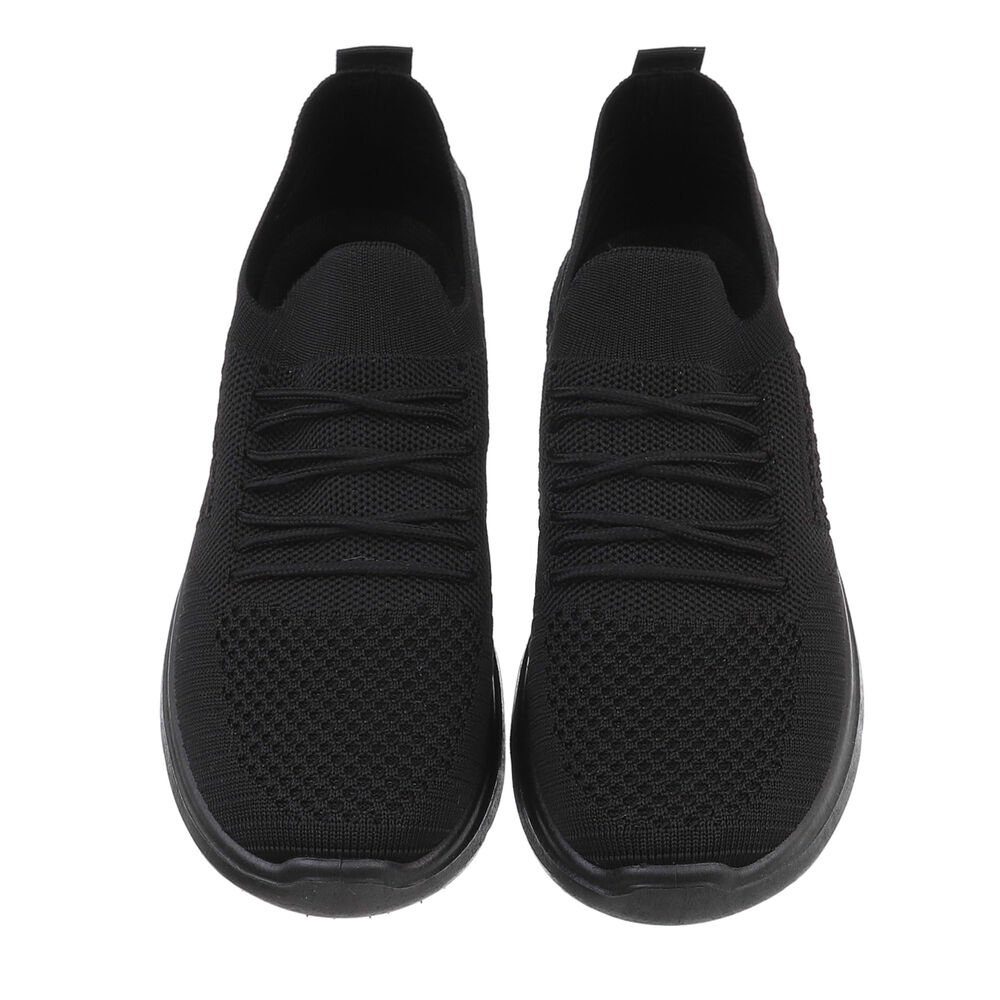 Coolwalk Herren Low-Top Freizeit Sneaker Flach Sneakers in Schwarz – Bild 4 von 4