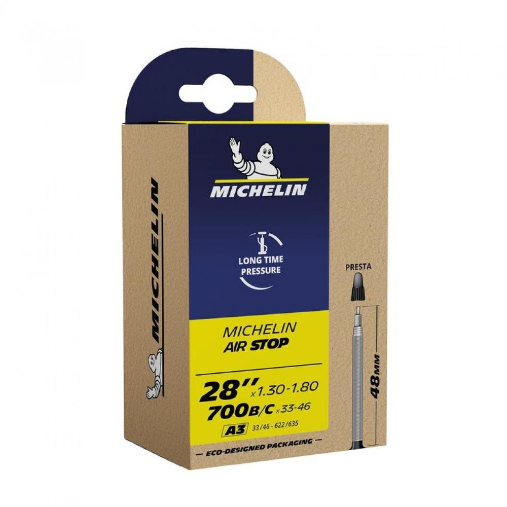 Fahrradschlauch Michelin Schlauch A3 Airstop 28x1.30-1.80 33/46-622/635 SV 48mm