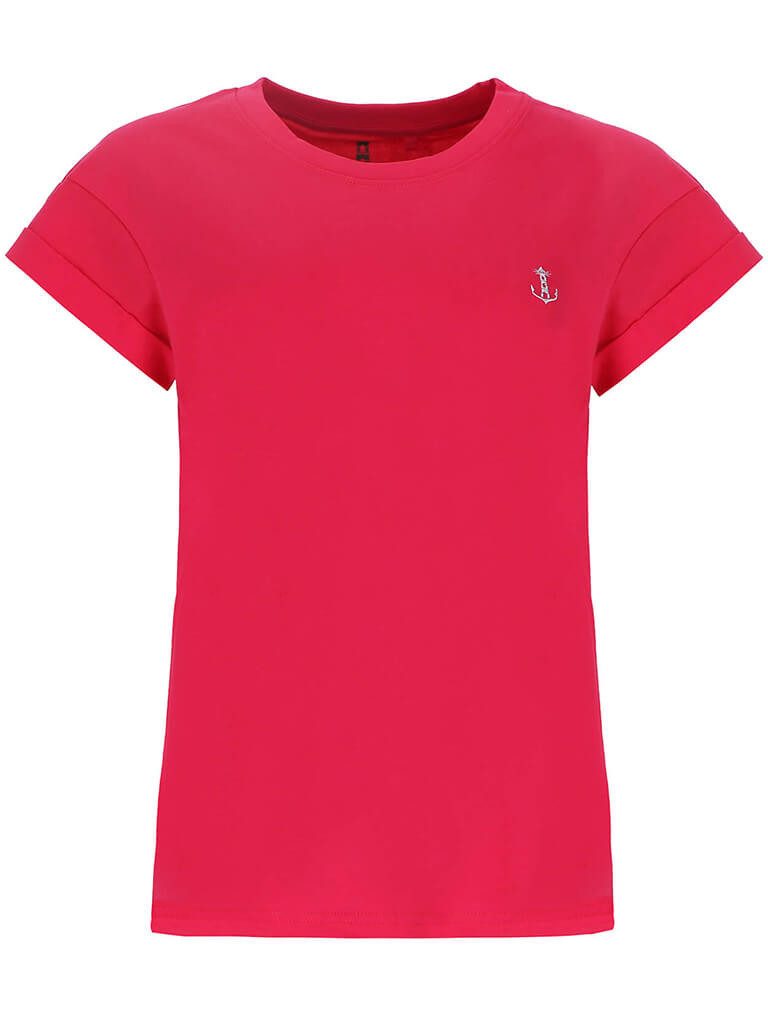 Leitfeuer T-Shirt 11223 Damen Kurzarm-Shirt Baumwolle Rundhals mit überschnittenen Schultern