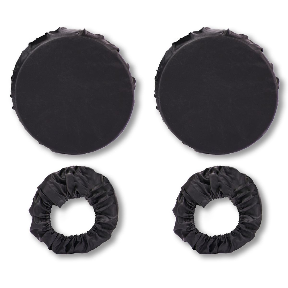 Zamboo Kinder-Buggy Schwarz, Kinderwagen Reifenschutz 4x Universal Radschutzhüllen für Buggy Räder