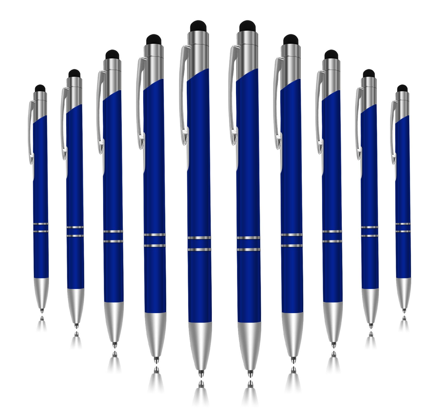 lindahandel Kugelschreiber 2-in-1 Kugelschreiber mit Touchscreen Stift, blaue Mine, (10-tlg), Kugelschreiber für Smartphone & Tablet, Büro & Schule