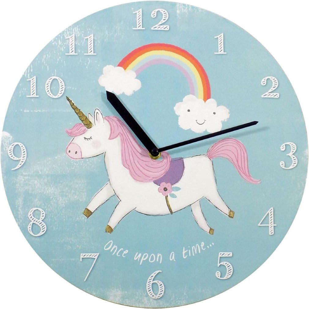 Something Different Wanduhr Wanduhr Regenbogen Einhorn Unicorn