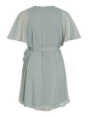 Vila Shirtkleid Elegantes Wickelkleid mit Gürtel Kurzes Wrap Dress Kleid VIRILLA (kurz) 7239 in Grün