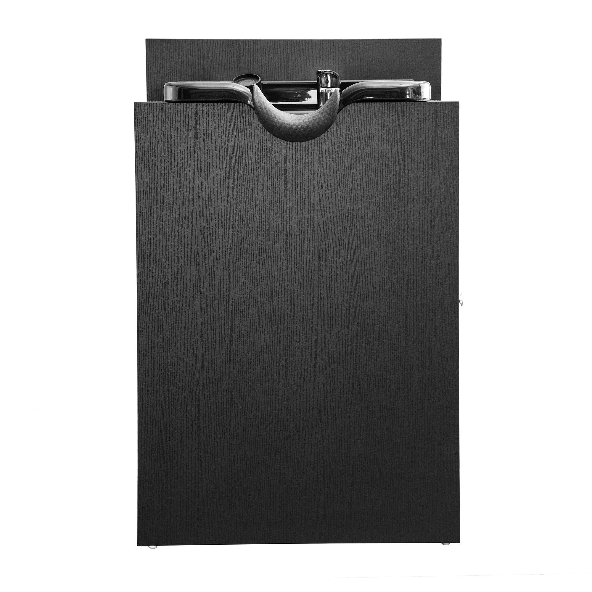 Barberpub Waschtisch Barberpub professionelle Waschtisch 7134BK, mit rückwärts Waschbecken, PVC+MFC, Schwarz, 58 × 47,5 × 95 cm