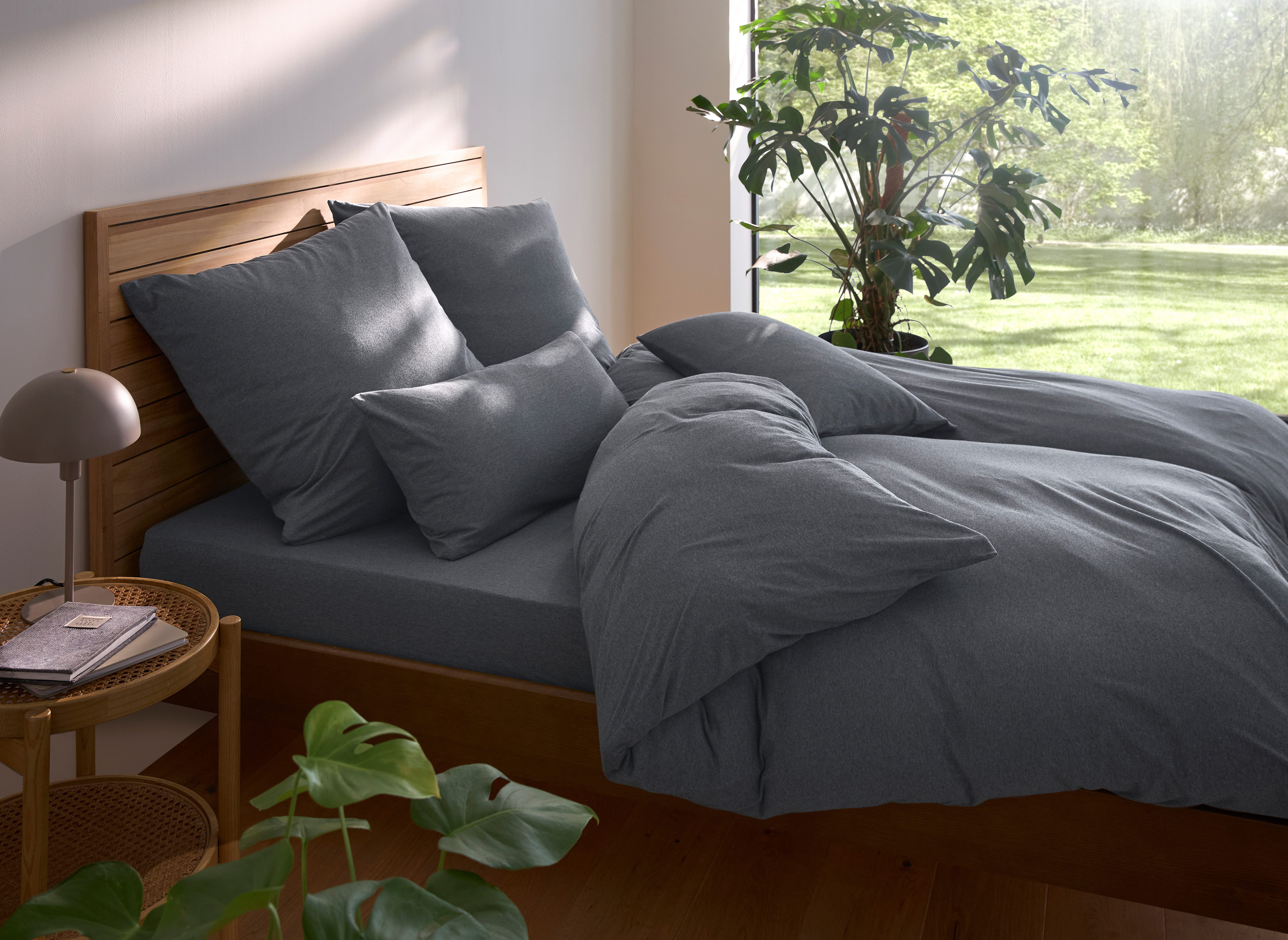 OTTO home Bettwäsche Valje, Jersey, 2 teilig, NEUHEIT: ab Größe 135x200 cm, Jersey Qualität in Melange-Optik