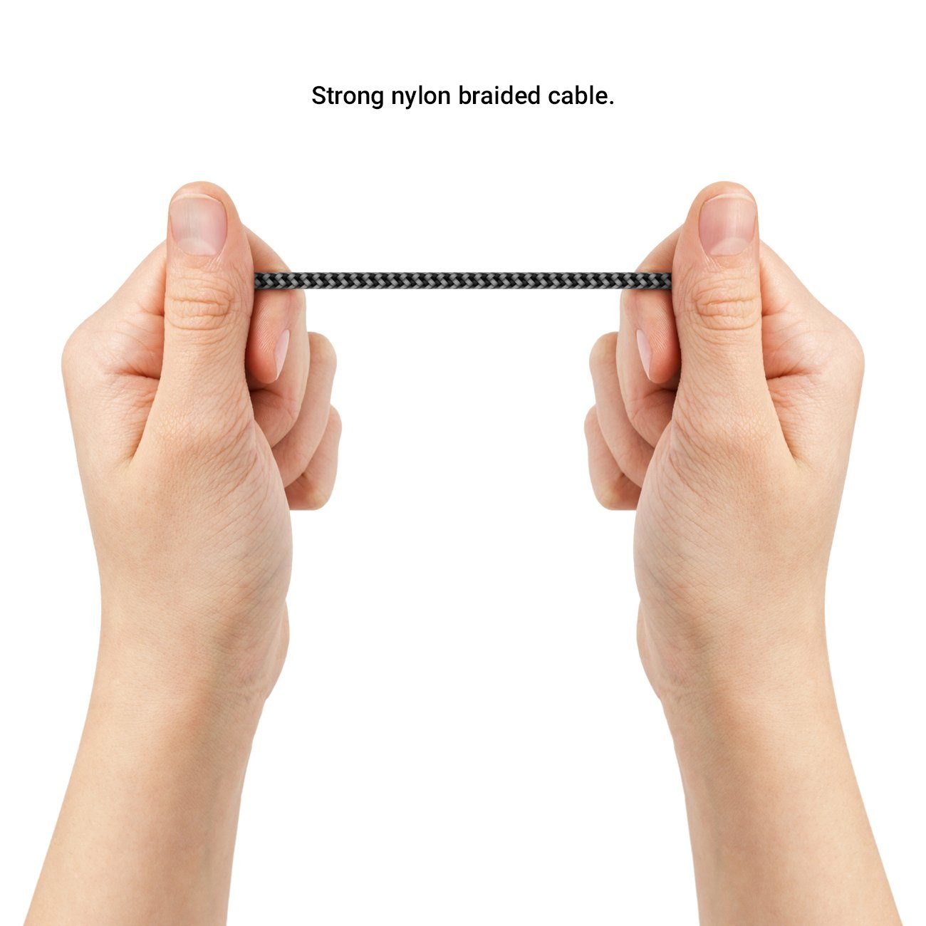 deleyCON 0,5m USB-C Kabel Nylon Ladekabel Datenkabel USB Typ C Handy USB-Kabel