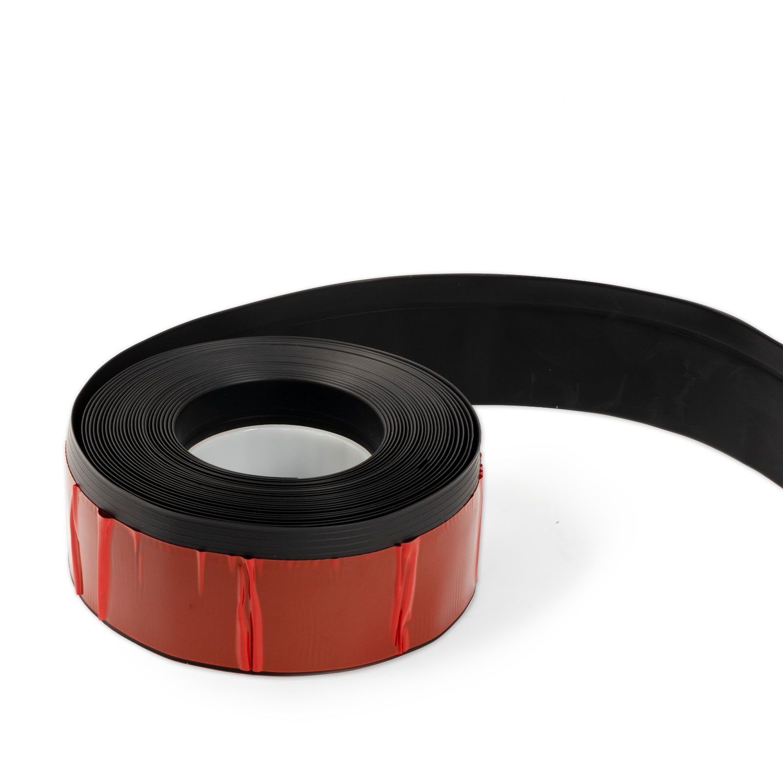 Floordirekt Sockelleiste selbstklebend Oslo – flexible PVC Leiste zum Kleben, starker Halt, L: 1000 cm, individuell zuschneidbar, einfache Montage, 10m in Schwarz