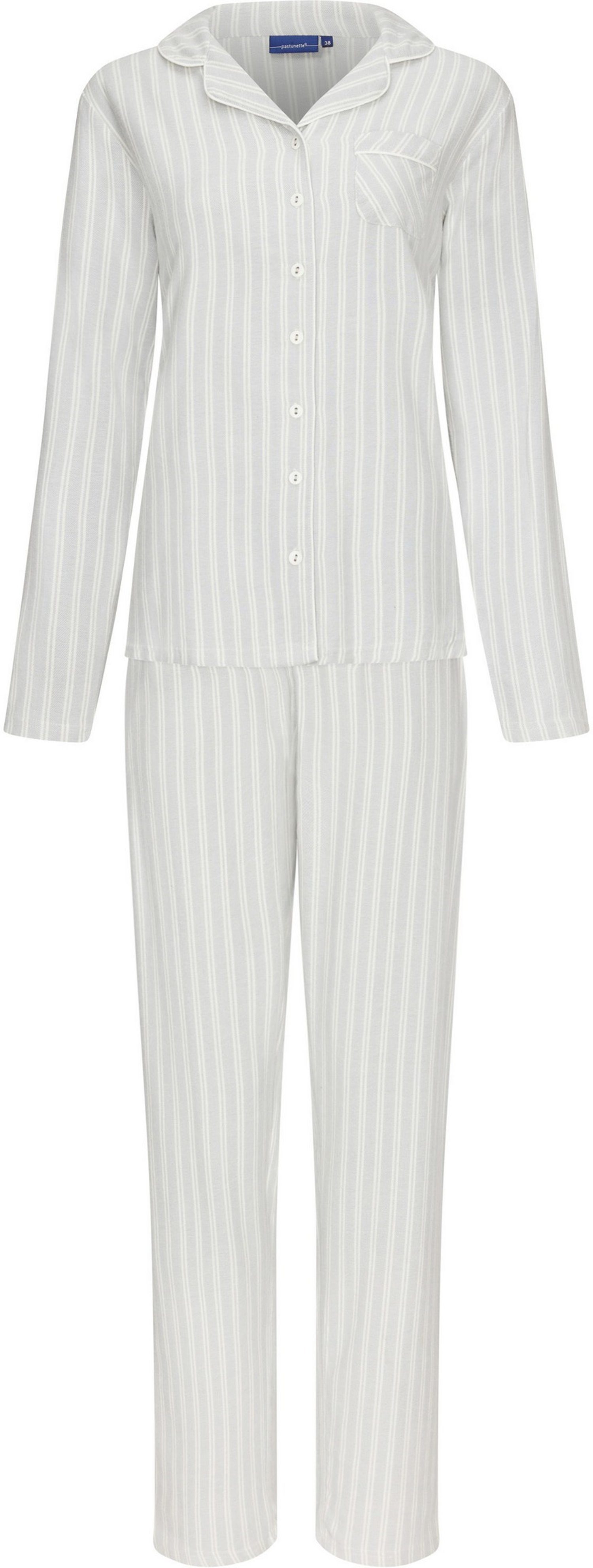 Schlafanzug Flanell Pastunette tlg) Baumwolle Damen Pyjama (2