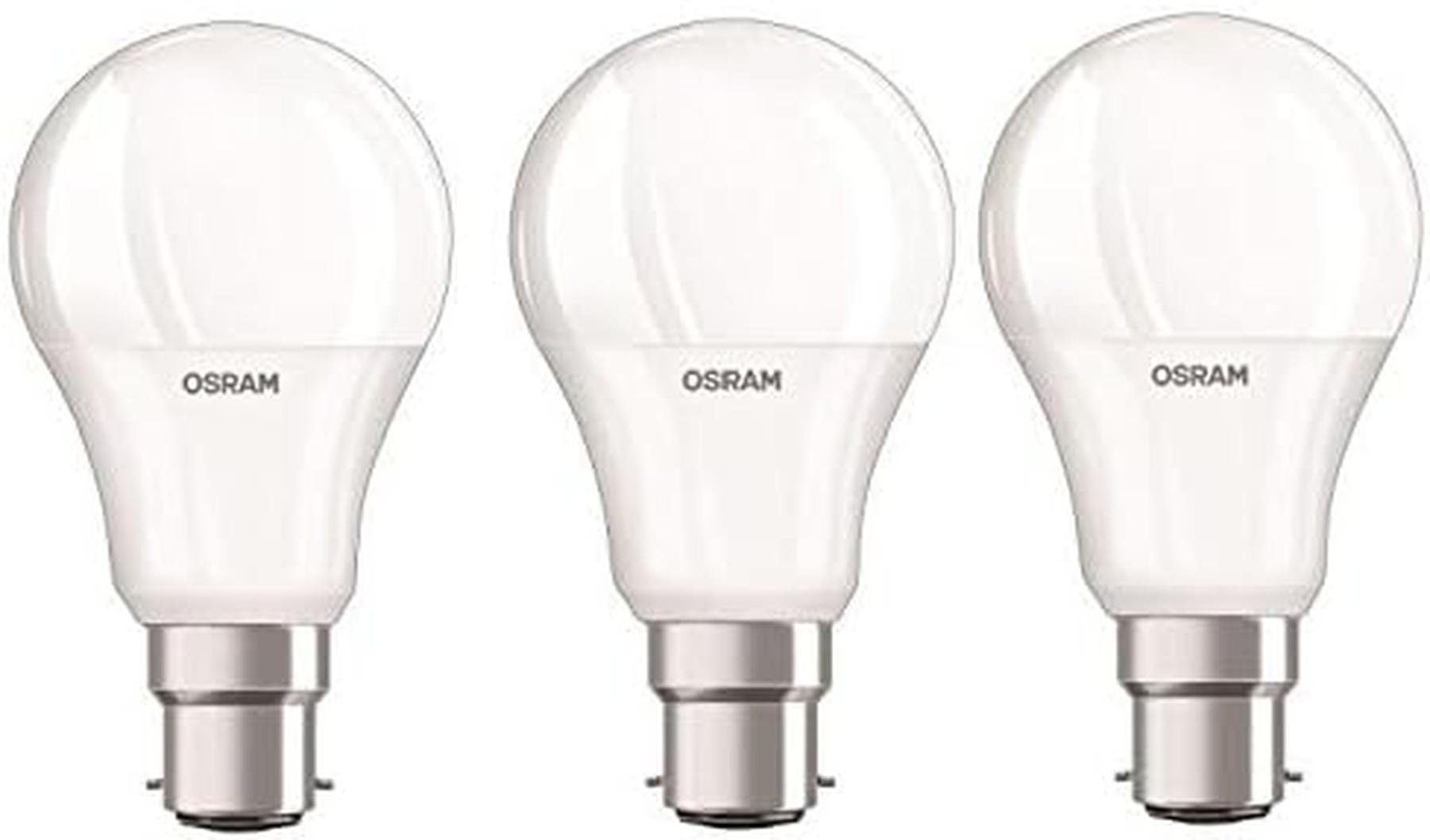 Osram LED-Leuchtmittel OSRAM LED dimmbar Warmweiß, Kolbenform A 60W 3er-, Kelvin Warmweiß Matt Classic B22d 2700 nicht