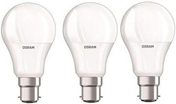 Osram LED-Leuchtmittel OSRAM LED Classic A 60W Kolbenform B22d Matt Warmweiß 2700 Kelvin 3er-, Warmweiß, nicht dimmbar
