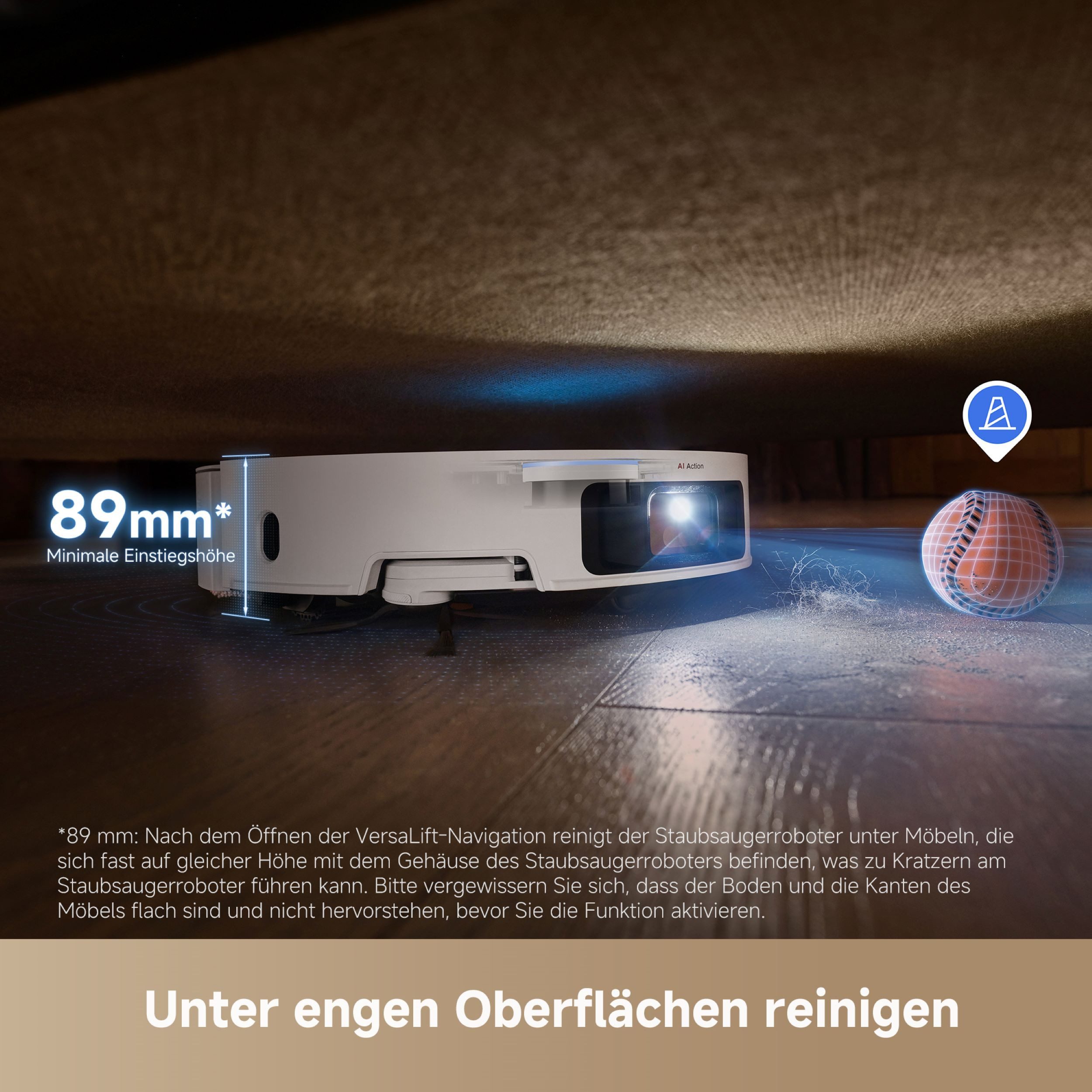 Dreame Saugroboter mit Wischfunktion Dreame X50 Ultra Complete, 20.000 Pa Saugkraft, mit Beutel, Hindernisüberwindung, einfahrbarer Laserturm – Bild 5 von 5