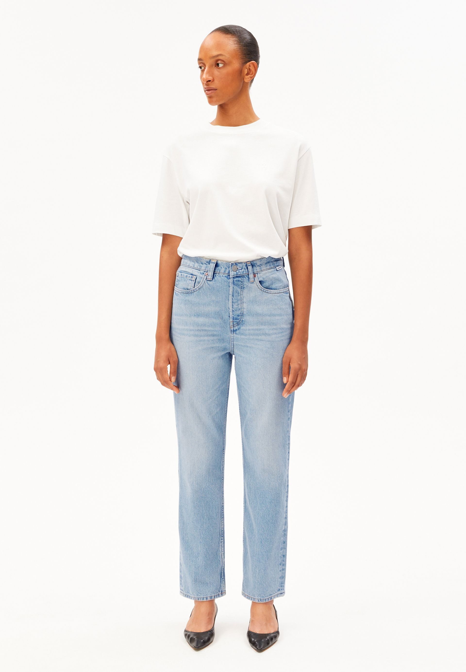 Armedangels Straight-Jeans AAIKALA (Non-Stretch, Regular Fit) High waist