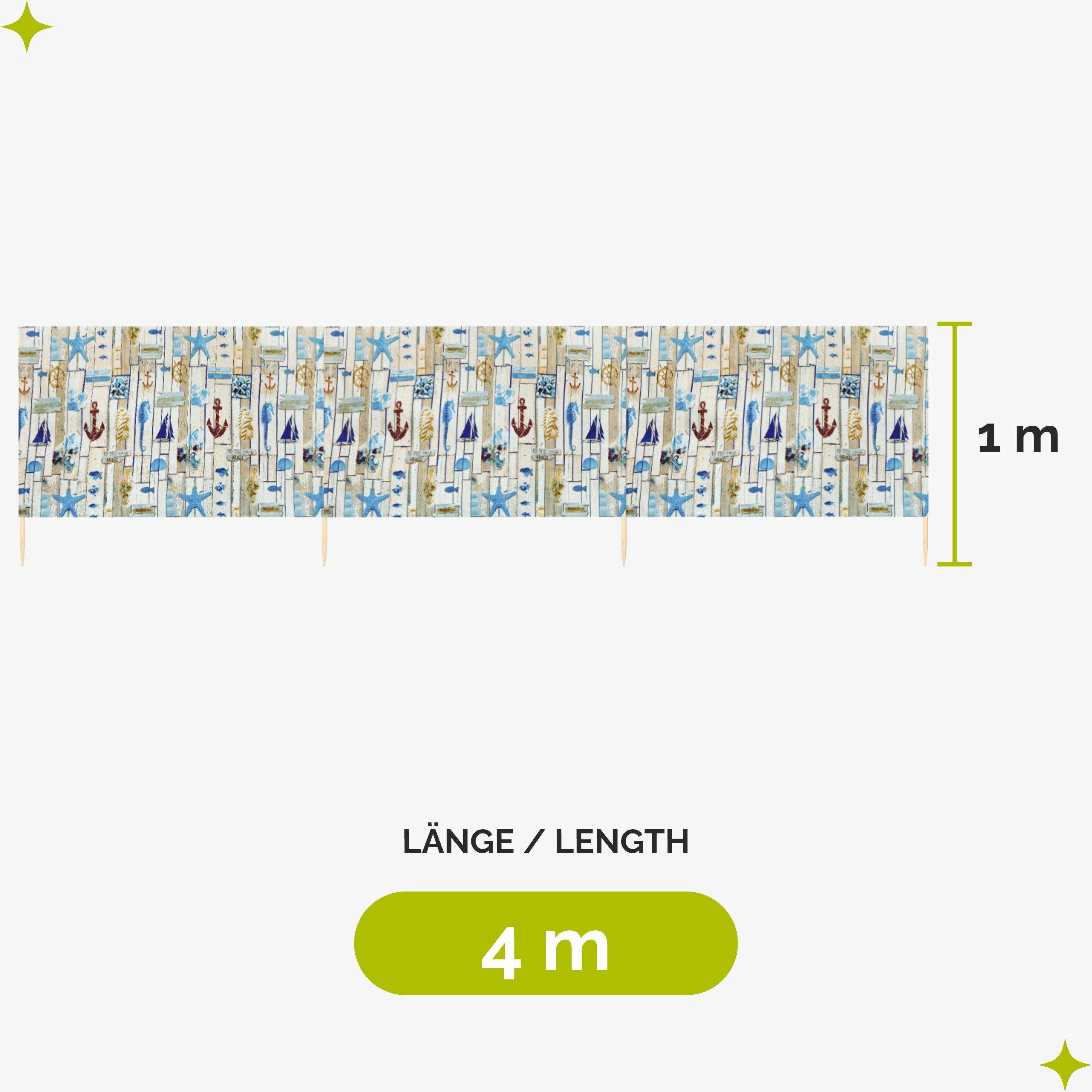 Garronda Windschutz Strand Sichtschutz 4m lang günstig online kaufen