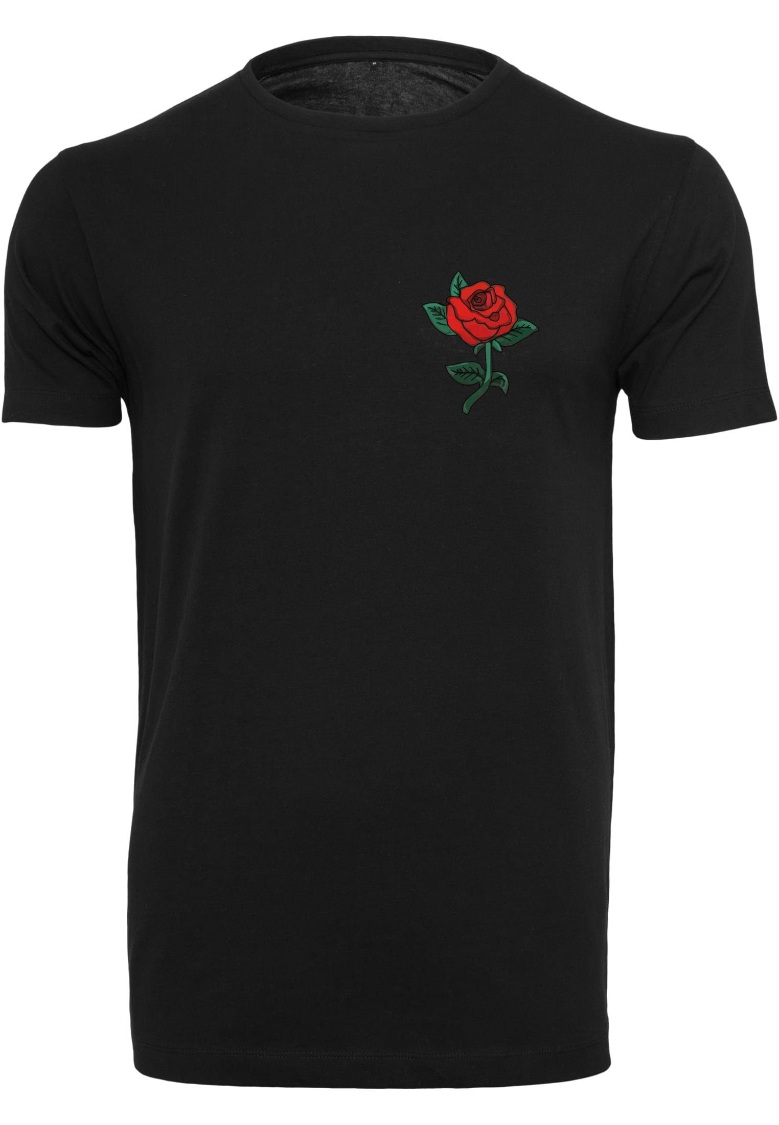 MisterTee Kurzarmshirt Herren Rose Tee (1-tlg) black