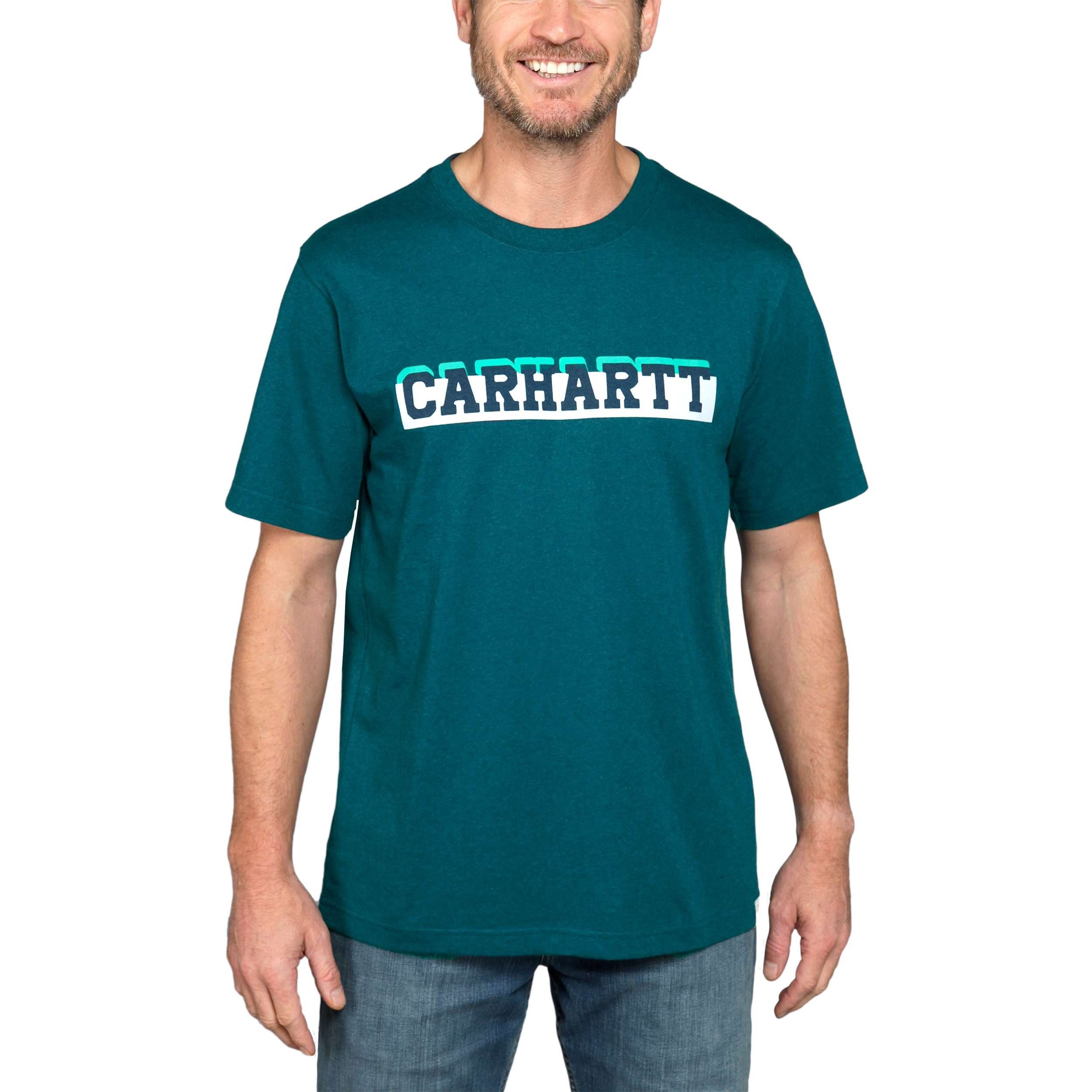 Carhartt T-Shirt Carhartt RELAXED S/S LOGO GRAPHIC T-SHIRT 105909 (1-tlg) Night Blue Heather