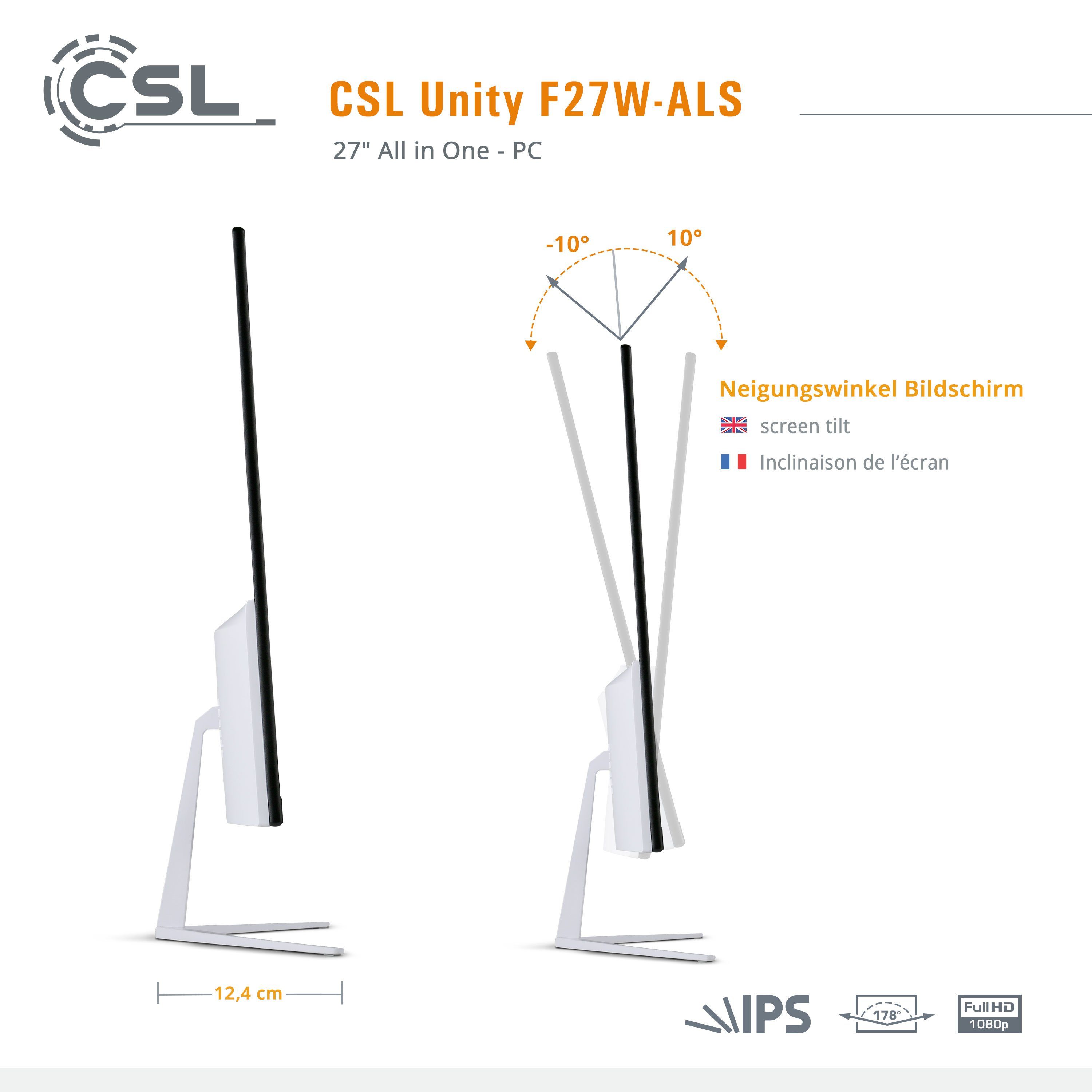CSL Unity F27-ALS N200 Windows 11 All-in-One PC (27 Zoll, Intel N200, Intel UHD Graphics, 1× HDMI 2.0, 16 GB RAM, 1000 GB SSD, passiver CPU-Kühler) – Bild 4 von 5