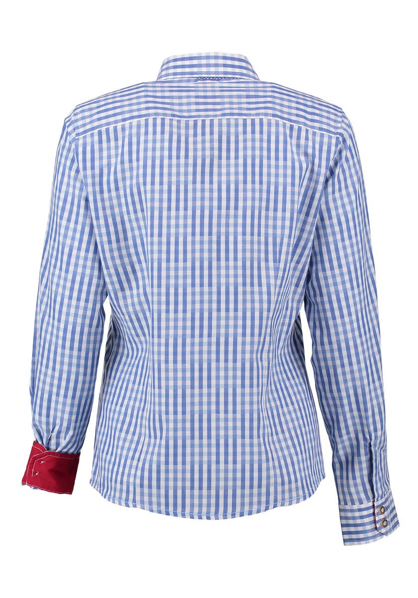 OS Trachten Trachtenbluse Prigmi Langarmbluse mit Kontraststoff im Kragen u günstig online kaufen