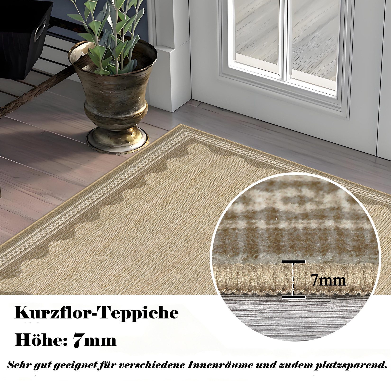 GarveeMore Teppich Doora, rechteckig, Höhe: 7 mm, mit besonders weichem Flo günstig online kaufen