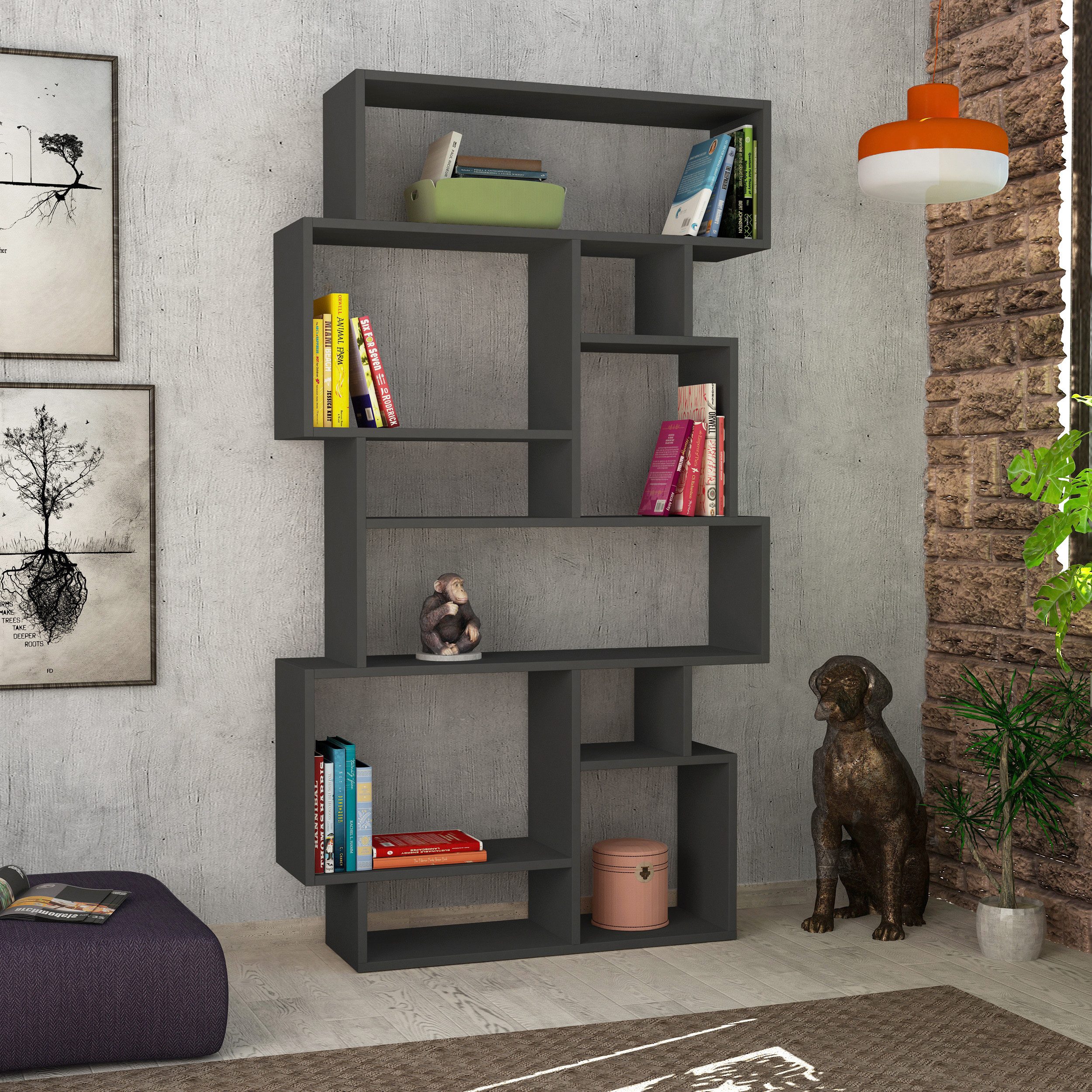 Decortie Bücherregal Karmato, Modernes Bücherregal Display Unit, 96 x 25,5 günstig online kaufen