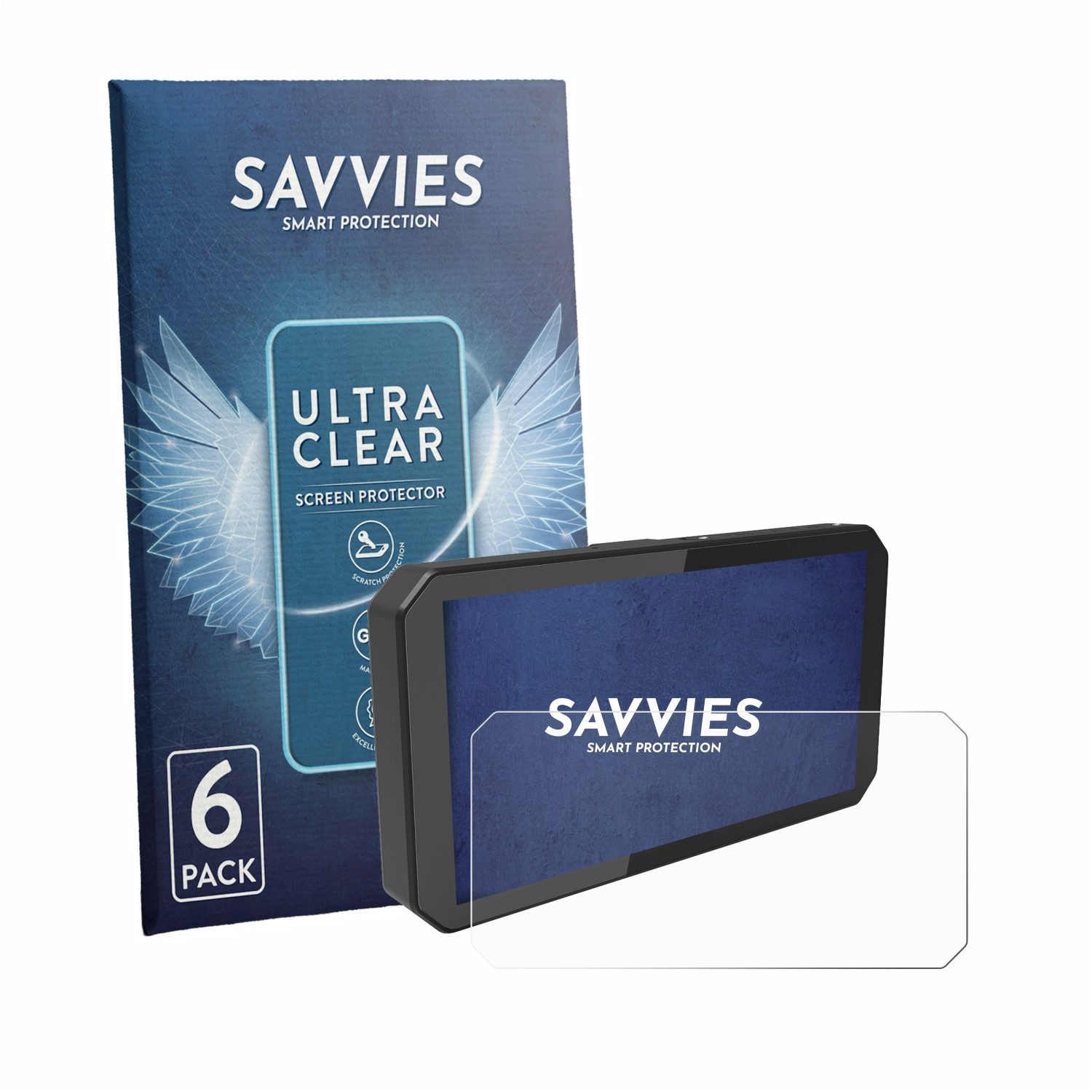 Savvies Displayschutzfolie Schutzfolie für Innovv N1 Pro 5.99", 6 Stück, Displayschutz Schutz Folie Klar Transparent