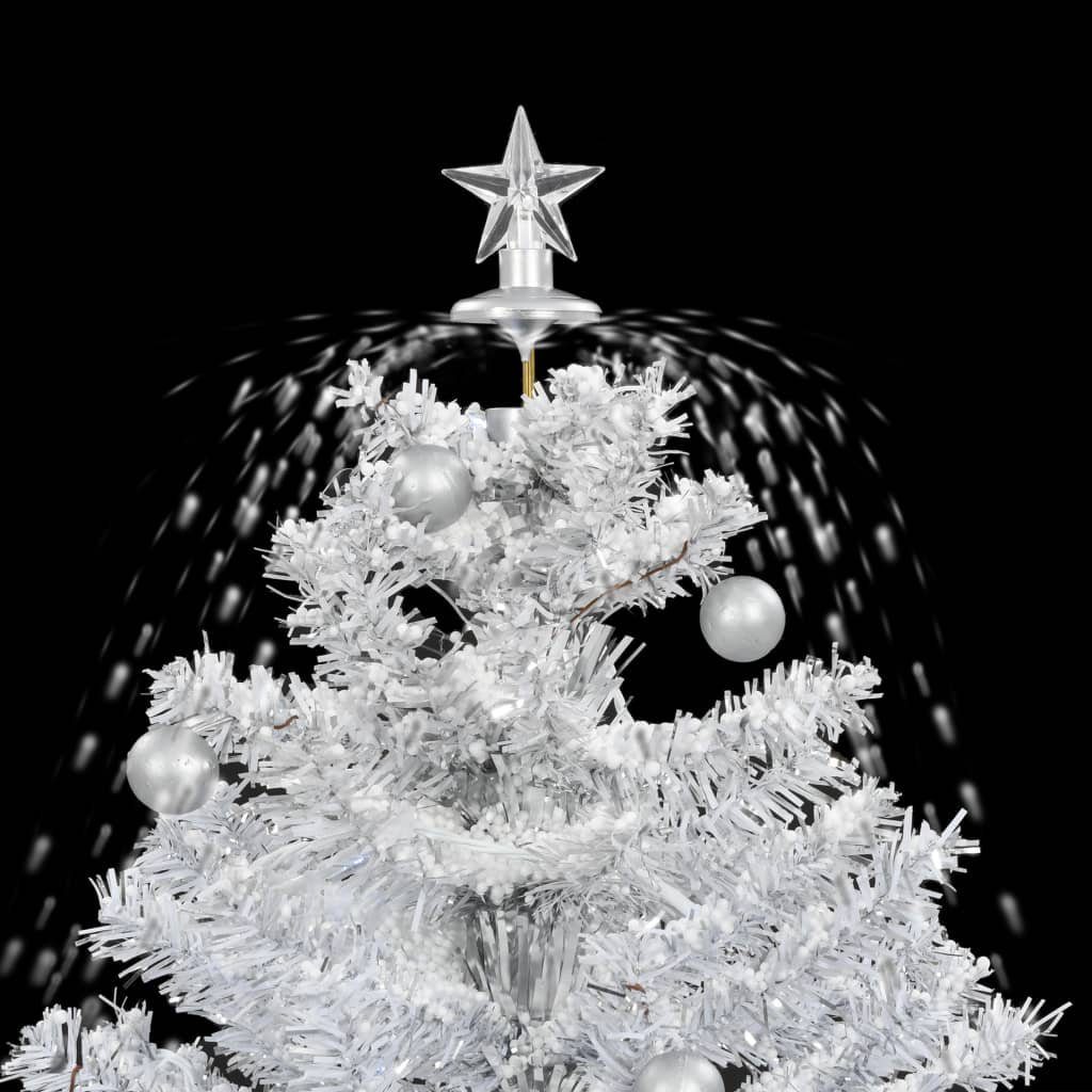 Weihnachtsbaum Künstlicher Weiß 75 mit cm Schirmfuß Schneiender Weihnachtsbaum furnicato