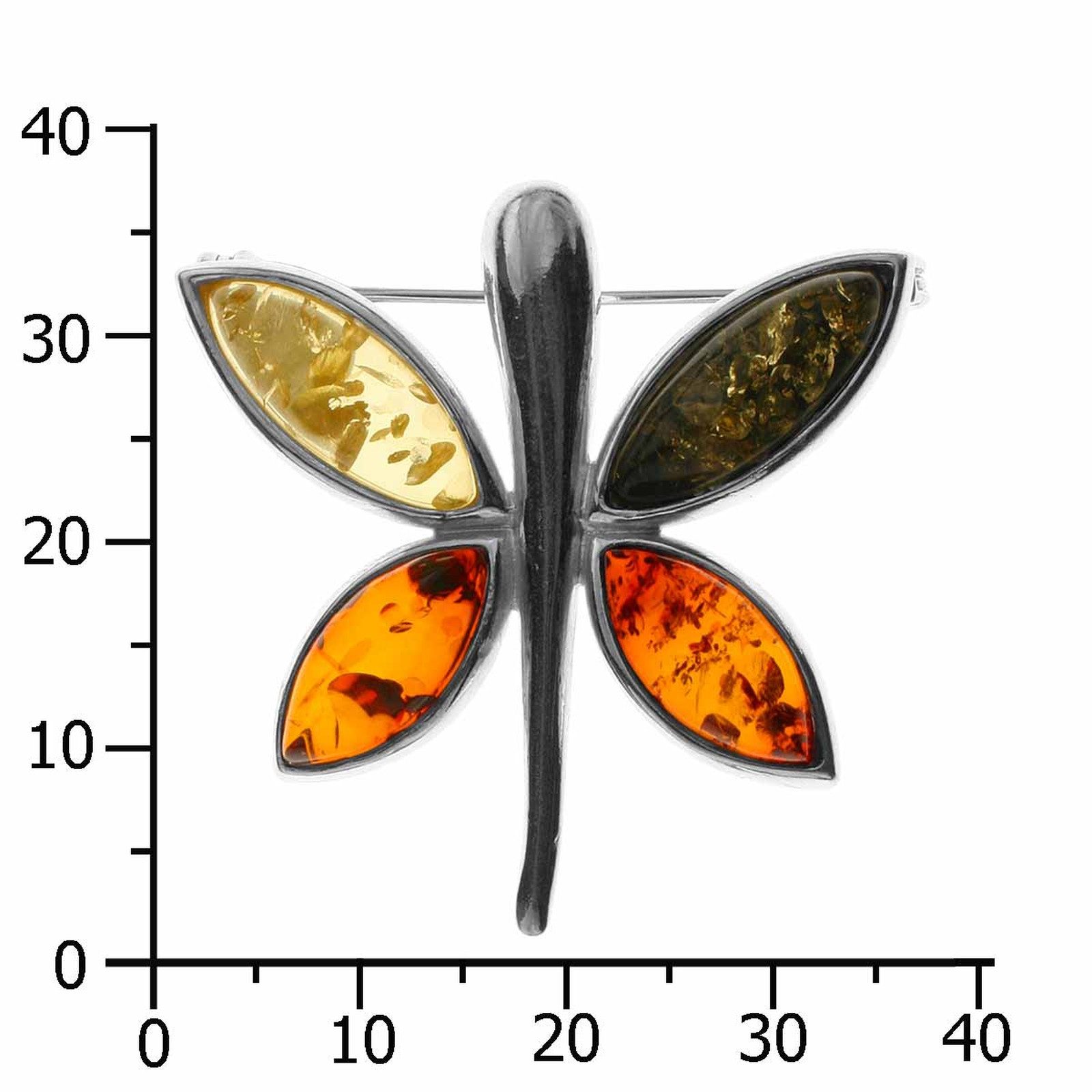OSTSEE-SCHMUCK Brosche Ostsee-Schmuck Brosche Schmetterling Brosche Schmett günstig online kaufen