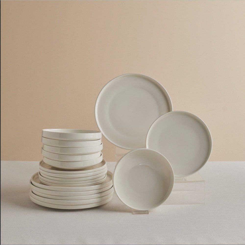 Karaca Geschirr-Set Karaca Stream Bone Felix XL Geschirrset 18-teilig für 6 Personen